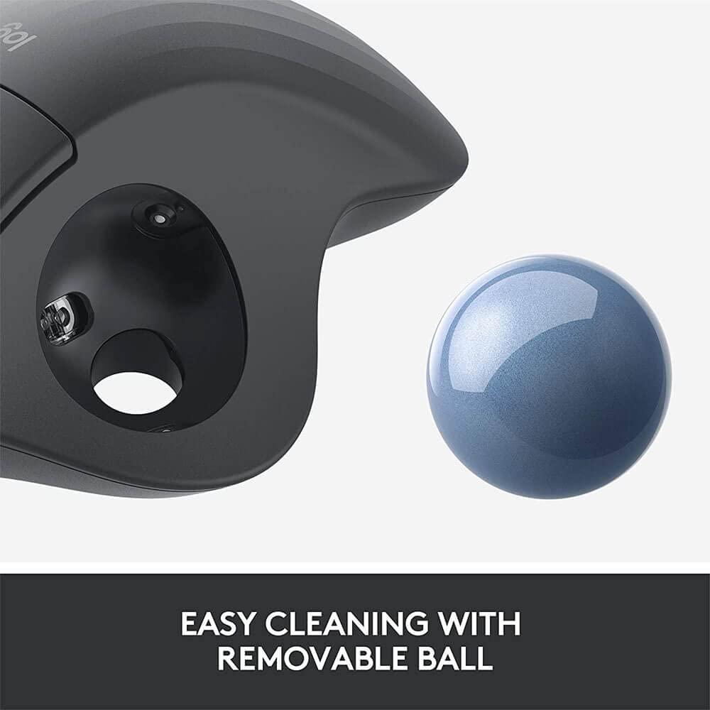 Logitech M575 Ergonomic Wireless Trackball USB Mouse, Black (910-005869) - Image 8