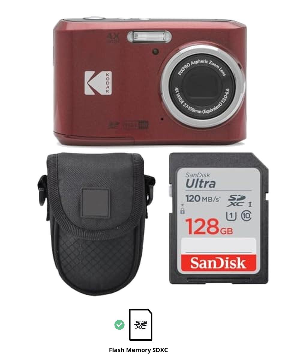 Kodak PIXPRO FZ45 Digital Camera + Point & Shoot Camera Case + Sandisk 128GB SDXC Memory Card - Image 3