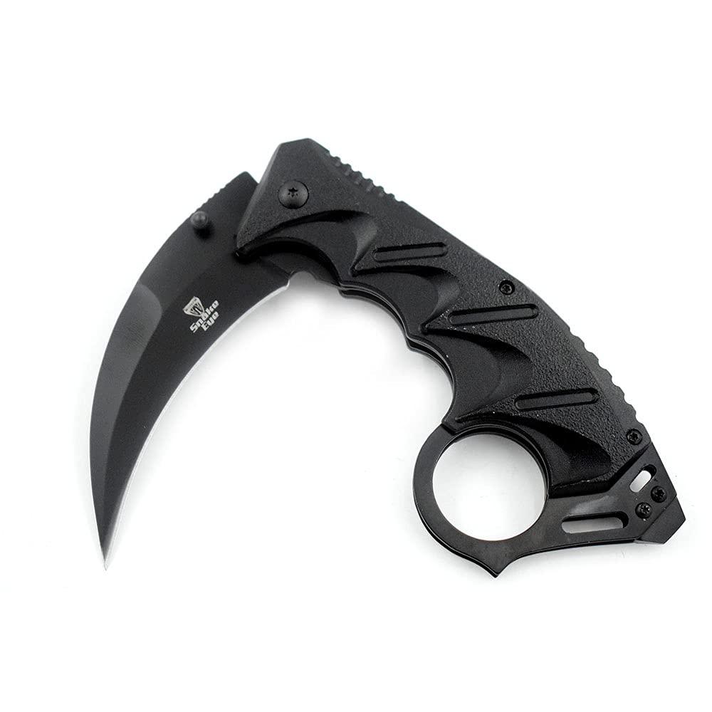 Snake Eye Tactical Everyday Carry Assist Style Folding Pocket Knife EDC (Black) - Image 3