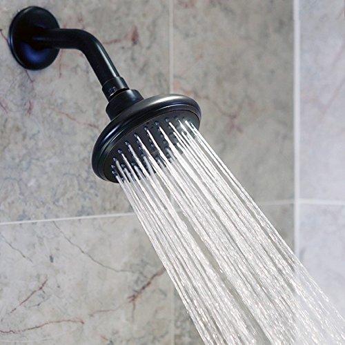 Shower Head Water Saver Black - The 4 Inch High Flow Wall Mount Bathroom Showerhead Nozzle For Low Water Pressure Showers, 2.5 GPM - Oil-Rubbed Bronze - Image 6