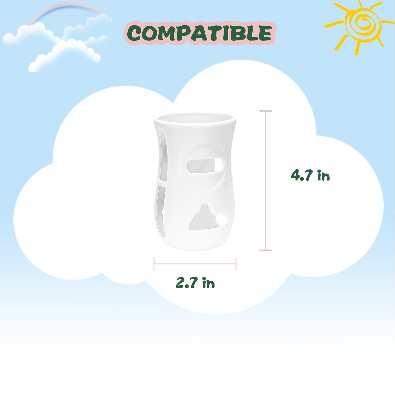 Silicone Sleeve for Philips Avent Natural Glass Baby Bottles 8 oz, Anti Breakage Cover Sleeves, Pack of 3 - Image 2