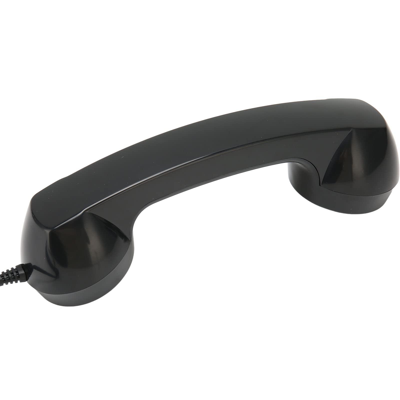 Retro Phone Handset, Handheld Cell Phone Receiver Radiation Proof Operation for Computers (Black) - Image 9