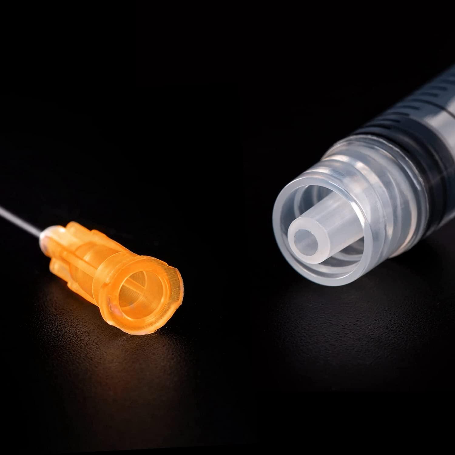 100 Pack 2ml (2.5ml) Plastic Luer Lock Syringa with 25Ga and Cap, Individually Sealed Wrapped, for Scientific Labs, Measuring Liquid, Refilling Cartridges or Glue Applicator - Image 4