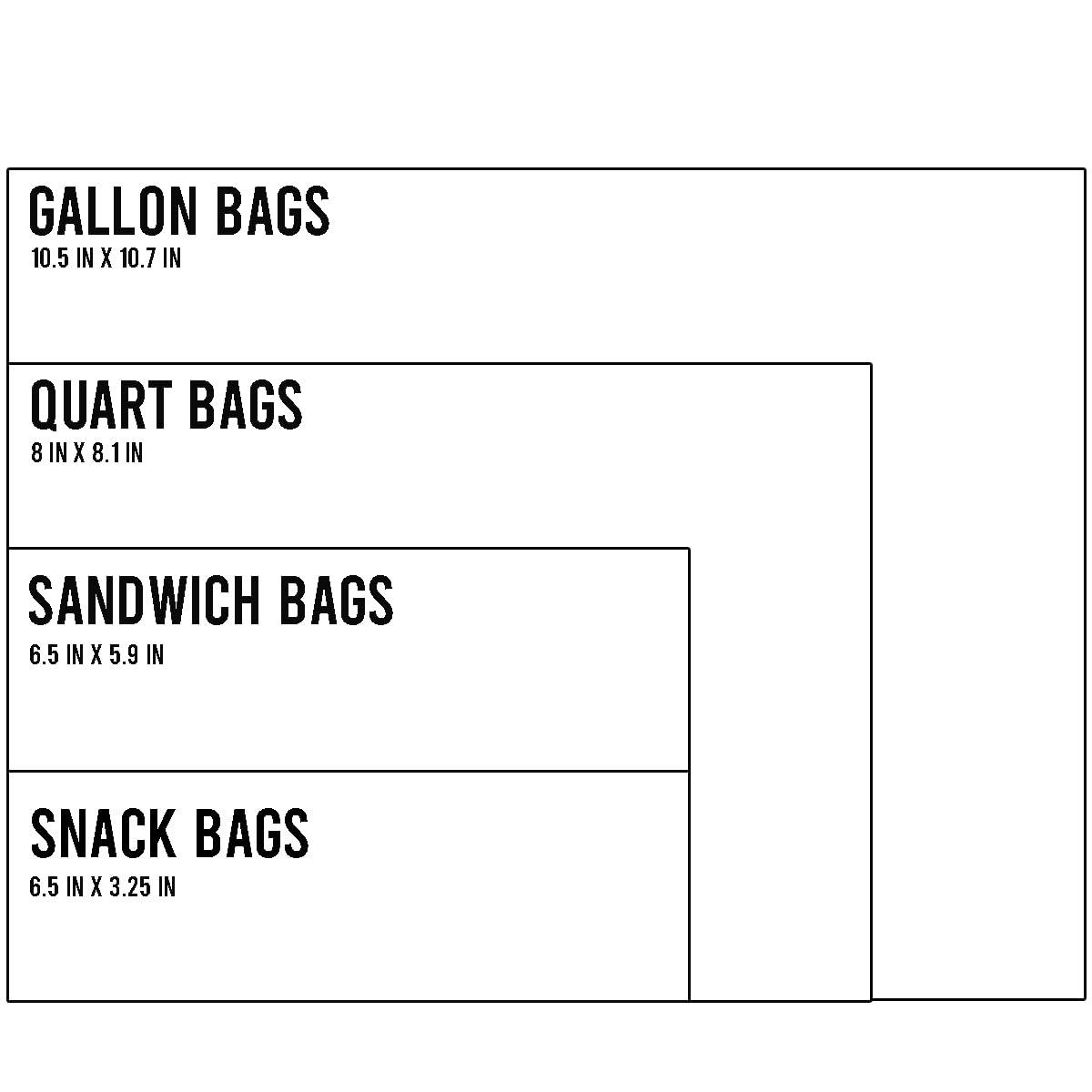 BEIDOU-PAC Combo Storage Zip Bags 350 Count, Resealable Variety Pack With Organizer, Reclosable Clear Plastic Snack, Sandwich, Quart, Gallon Assorted Size Bags - Image 6