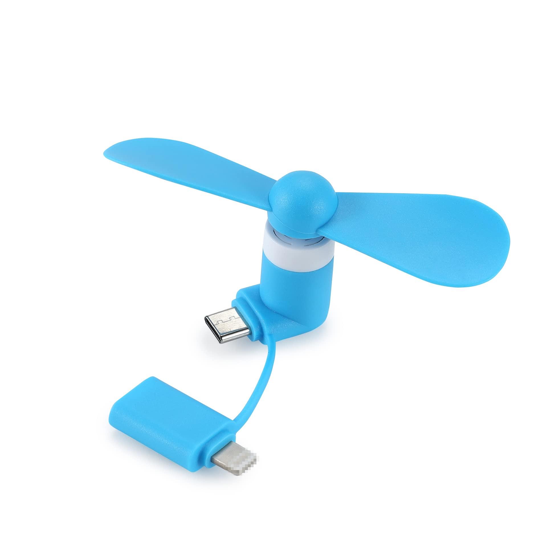 DNTESR Mini Cell Phone Fan 2-in-1 Fan Compatible for iPhone, iPad, Android Smartphone,Tablet - Colorful and Powerful- Cell Phone Summer Accessories (6-Pack) - Image 2