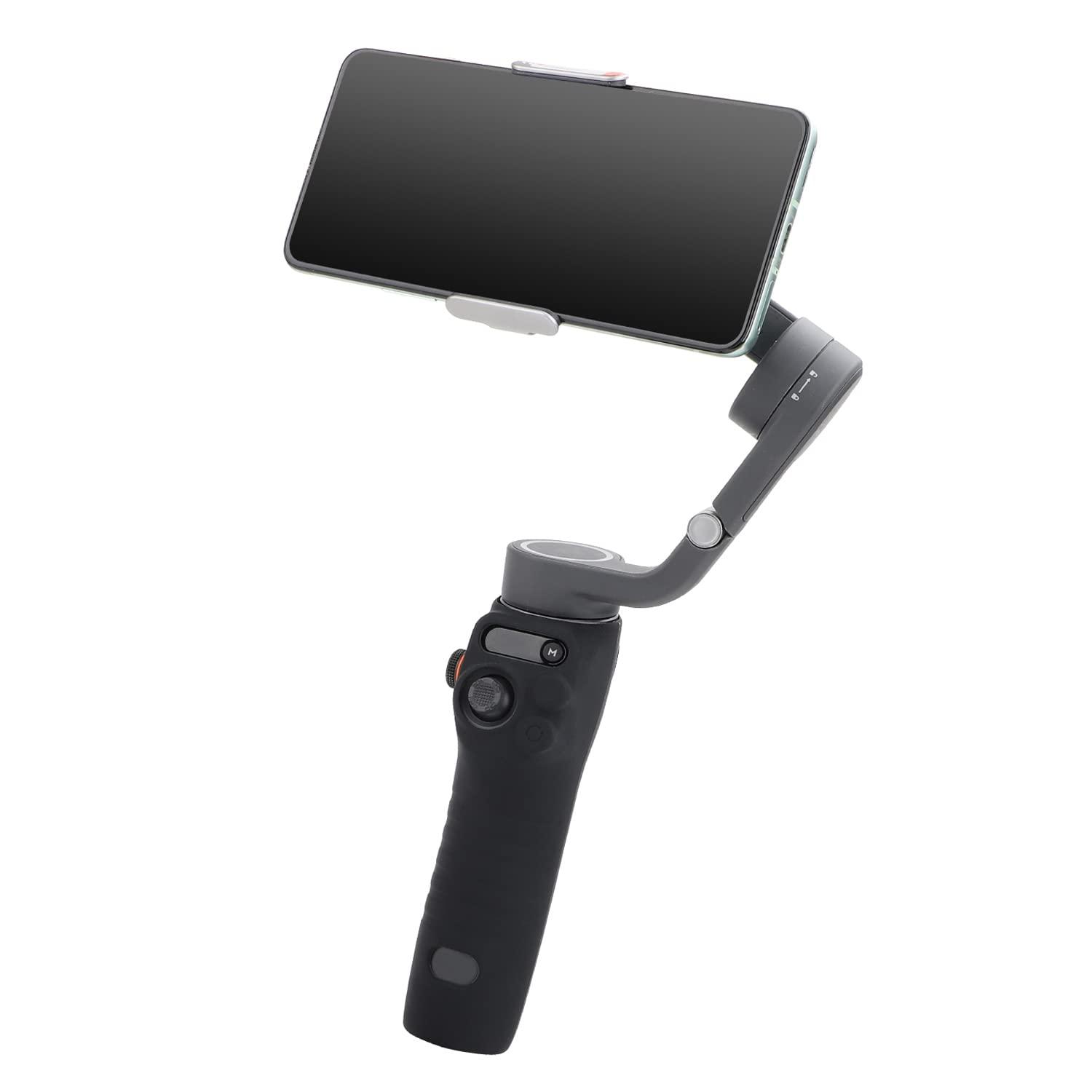 Anbee Protective Silicone Case Cover Non-Slip Handlebar Sleeve Compatible with DJI Osmo Mobile 6 Handheld Smartphone Gimbal Stabilizer (Black) - Image 5