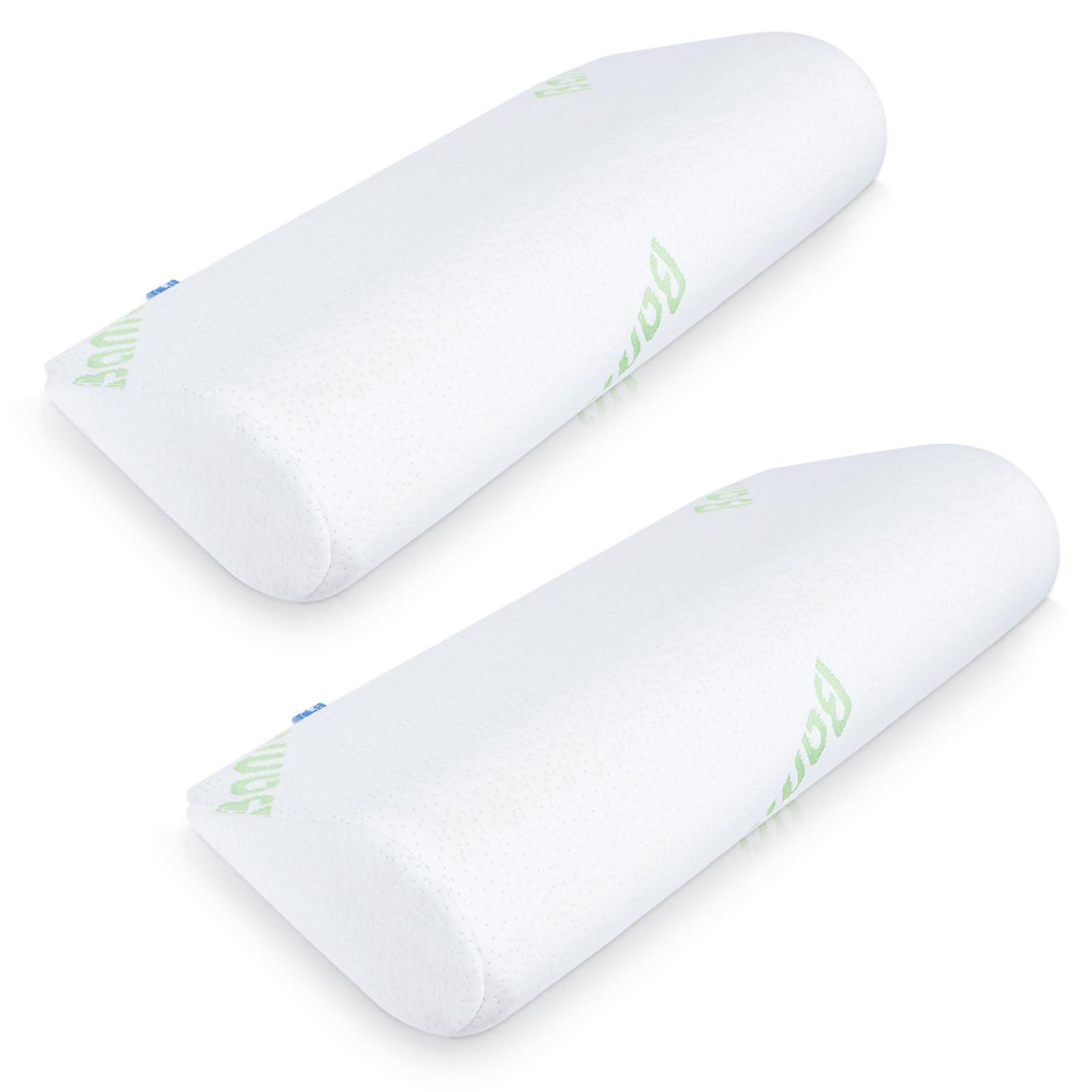 COOLBEBE Cervical Neck Pillows for Pain Relief, 2PCS Foam Neck Support Pillows for Bolster, Neck Roll Pillow for Sleeping and Spine Protecting (2pack)