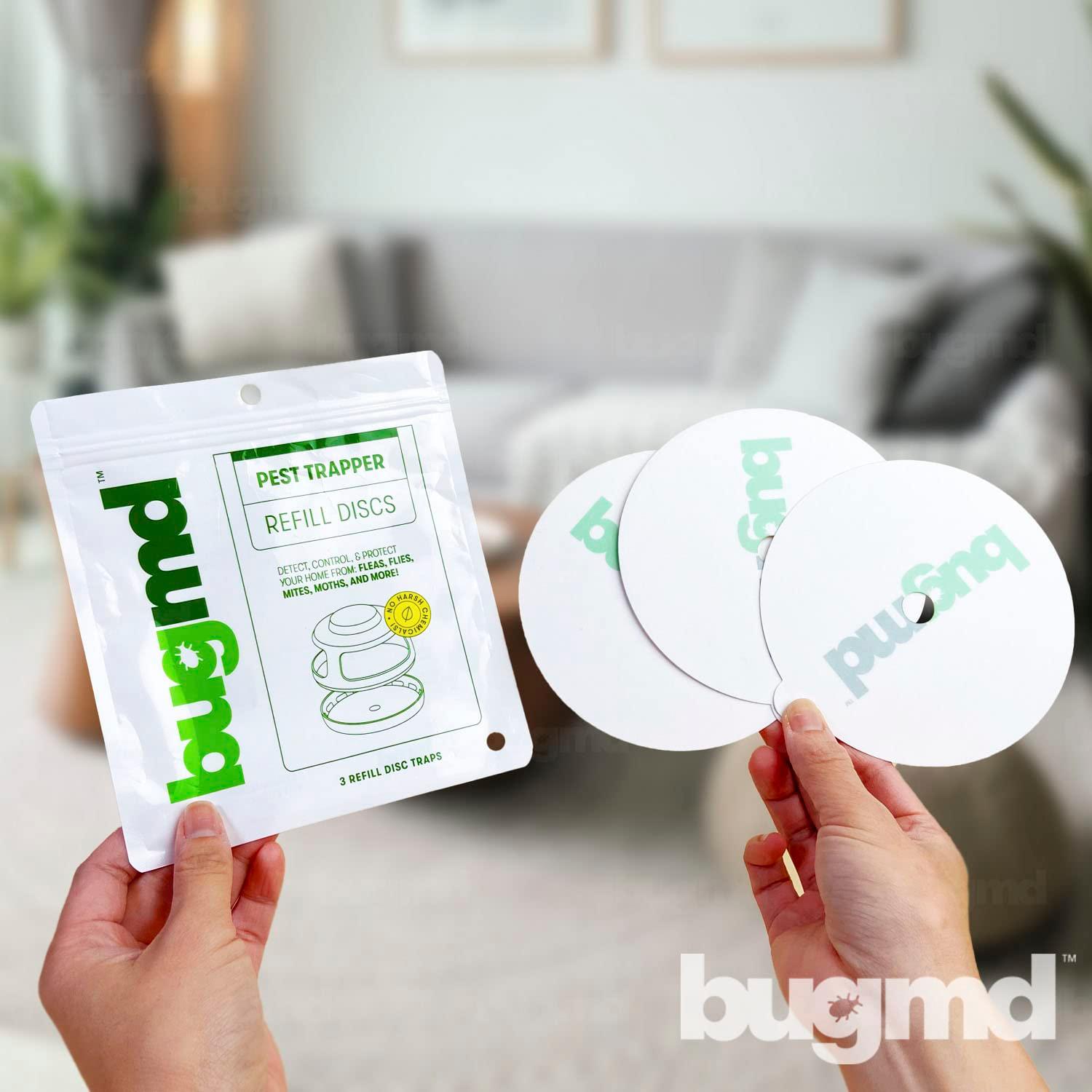 BugMD Flea Trap Refill Disc - Pest Trapper, Traps Pest Control Sticky Pad for Bugs Fleas Mosquitoes, No Harsh Chemicals, Family Pet and Friendly - Image 4
