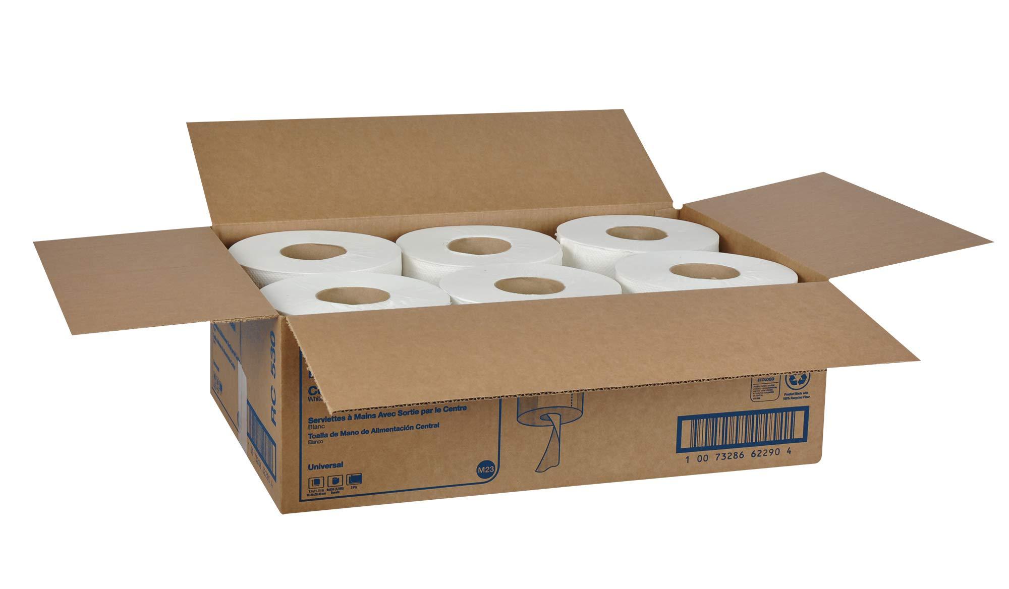 Tork Centerfeed Hand Towel White One-at-a-time Dispensing, M23 Compatible 6 Rolls x 530 Sheets (RC530) - Image 6