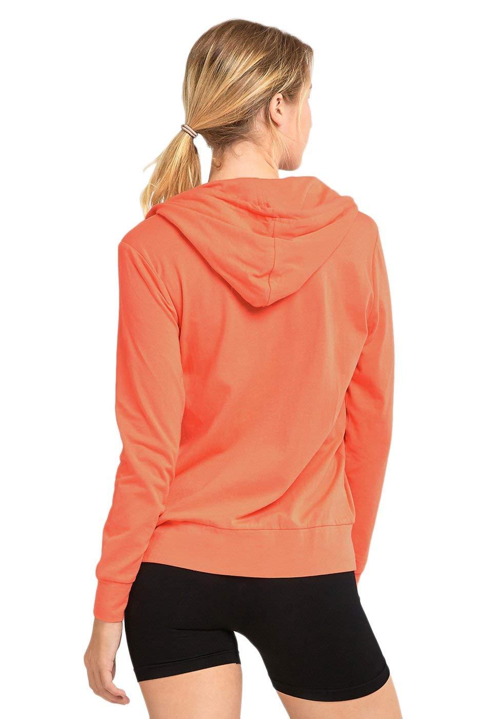 Sofra Women's Thin Cotton Zip Up Hoodie Jacket - Image 2
