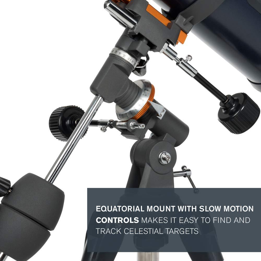 Celestron – AstroMaster 130EQ Newtonian Telescope – Manual Reflector for Beginners – Aluminized Mirror – Adjustable-Height Tripod – Includes Accessories Plus Astronomy Software Package - Image 3