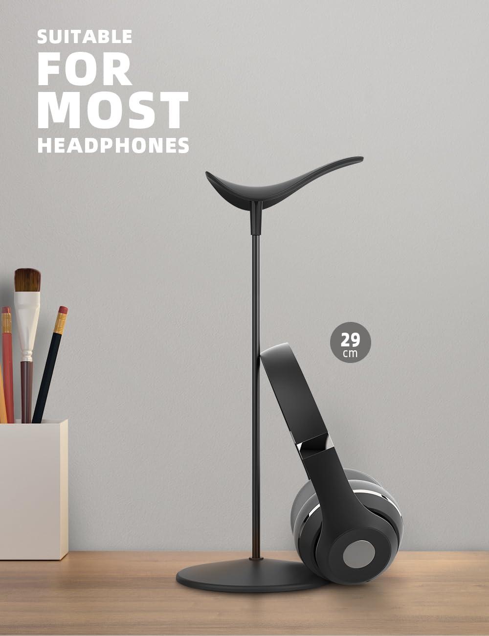 Lamicall Headphone Stand, Desktop Headset Holder - Desk Earphone Stand, for All Headsets Such as Airpods Max, HyperX Gaming Headphones, Beats/Sennheiser Music Headphones - Black - Image 7