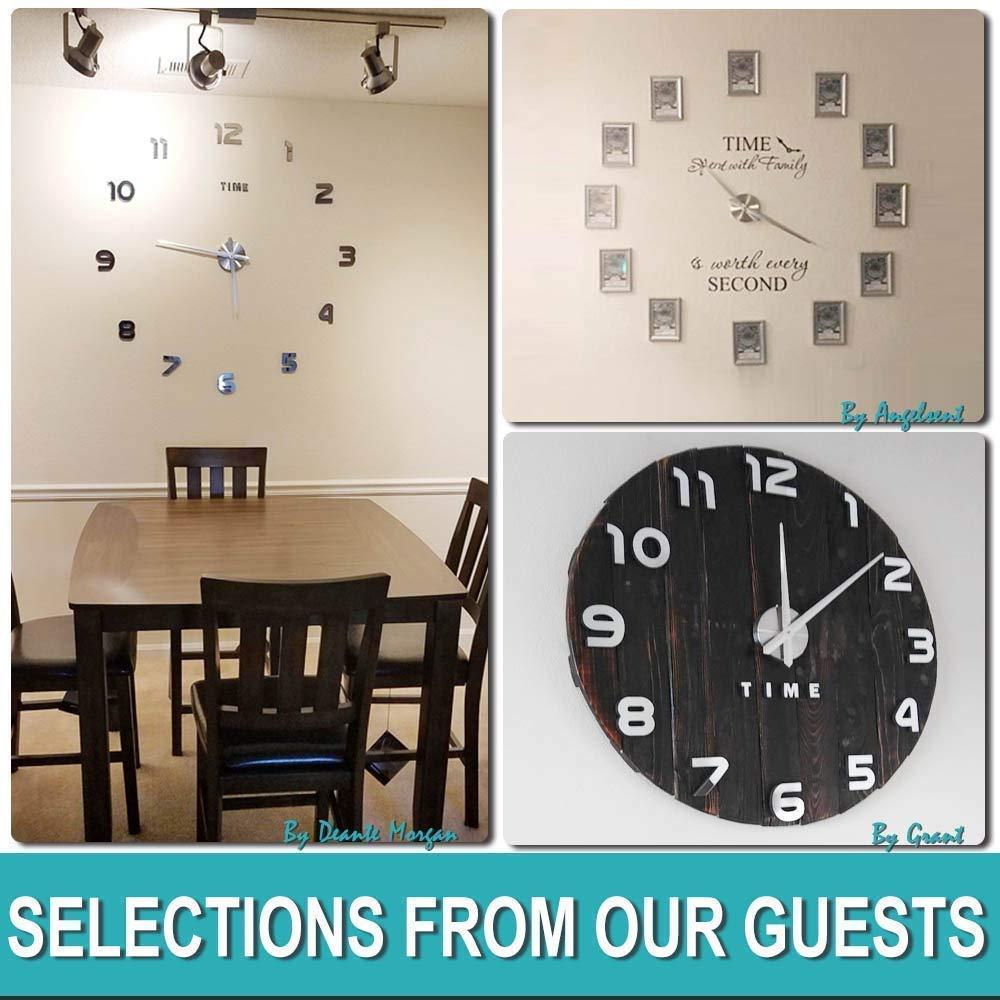 VANGOLD Frameless DIY Wall Clock 3D Mirror Wall Clock Large Mute Wall Stickers for Living Room Bedroom Home Decorations - Image 6