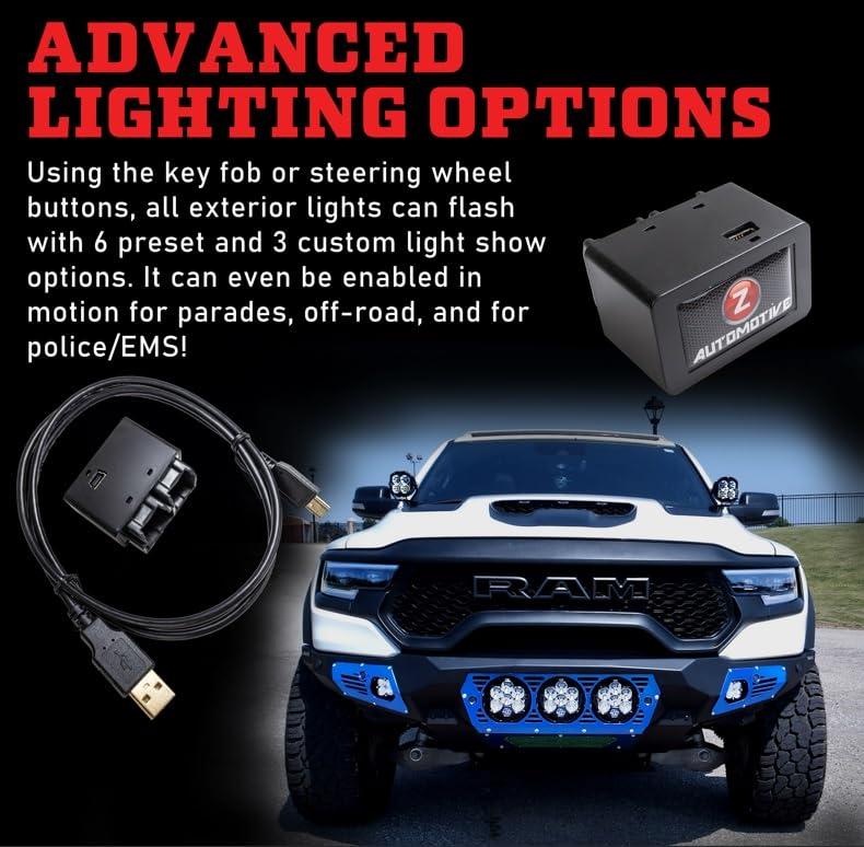 Z Automotive Tazer Programmer fits 2018 2024 Ram 1500 DT & 2021 2024 Ram TRX | Customize Over 65 Vehicle Settings | Advanced Lighting Options - Image 5