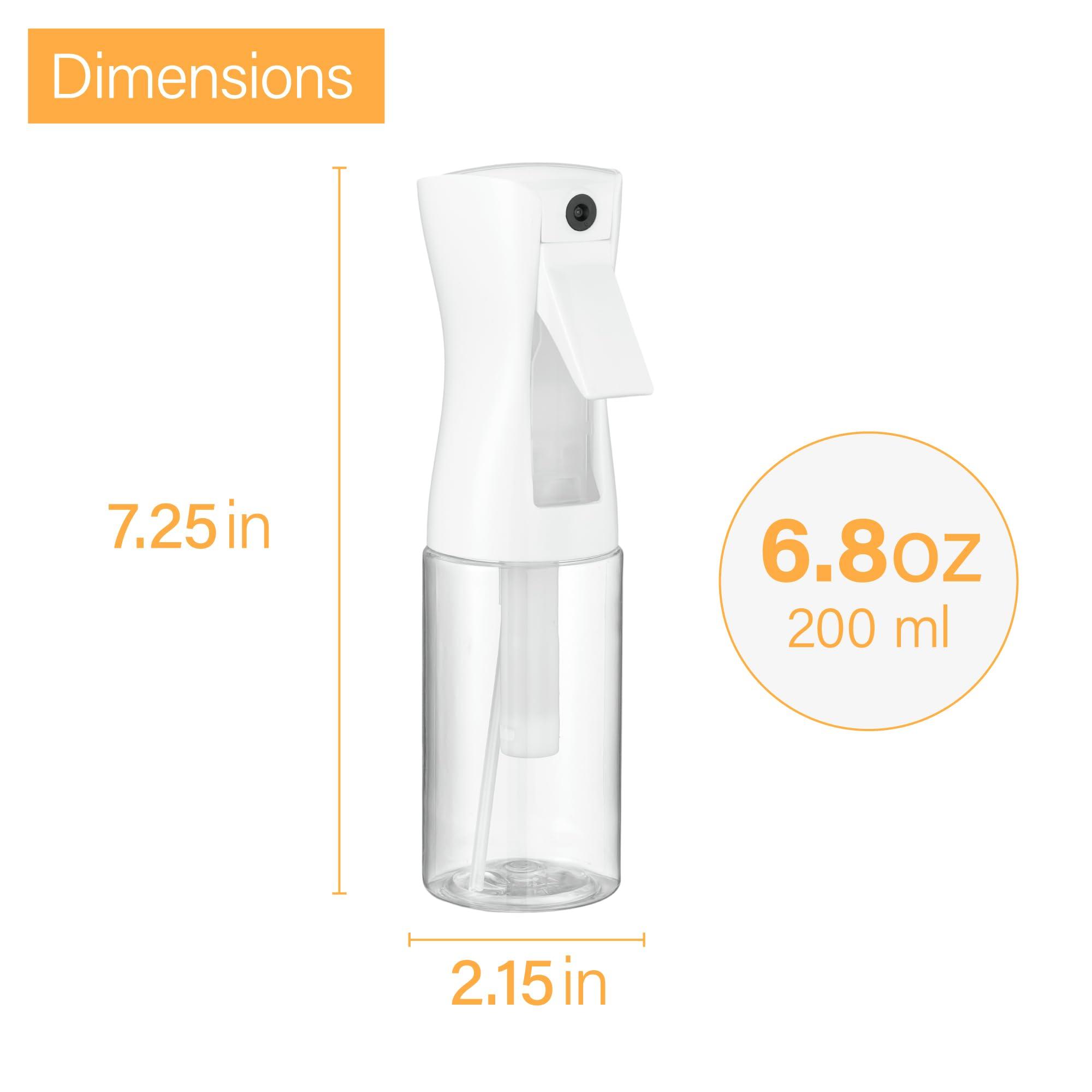 2 Pack Continuous Spray Bottles - Ultra Fine Mist Sprayer | Water Spray Bottle For Hair Mister Spray Bottle | Hair Spray Bottles For Hairstyling, Cleaning, Salons - 2pk 6.8 OZ / 200 ML - Image 4