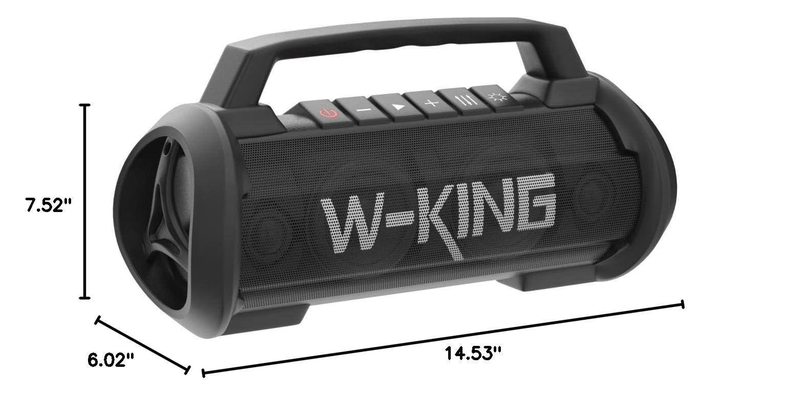 W-KING Portable Speakers Bluetooth Wireless, 120W Max Loudest Bluetooth Speaker, IPX6 Waterproof Outdoor Speaker with 70W Deep Bass/2*Subwoofer/DSP/EQ/42H/LED/MAC-in/Power Bank, Large Party Boombox - Image 10