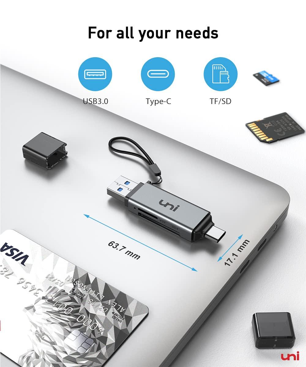 uni SD Card Reader, High-Speed USB C to Micro SD Card Adapter USB 3.0 Dual Slots, Memory Card Reader for SD/Micro SD/SDHC/SDXC/MMC, Compatible with MacBook Pro/Air, Chromebook, Android Galaxy - Image 7