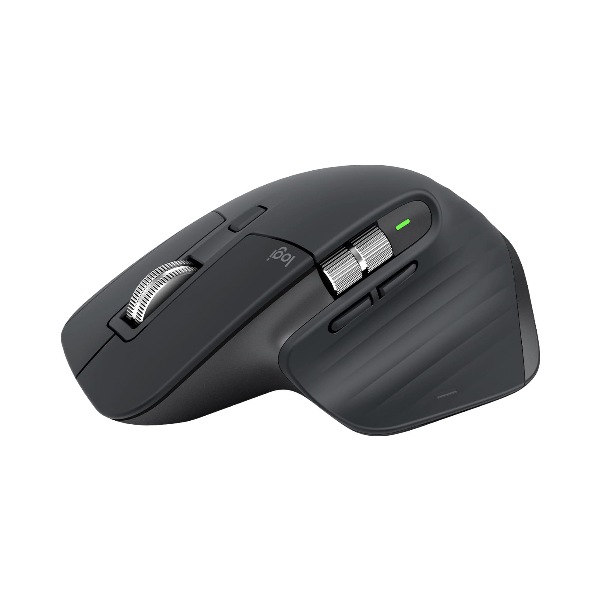 Logitech MX Master 3S Wireless Mouse, Ultra-fast Scrolling, Ergo, 8K DPI, Track on Glass, Quiet Clicks, USB-C, Bluetooth, Windows, Linux, Chrome - Graphite