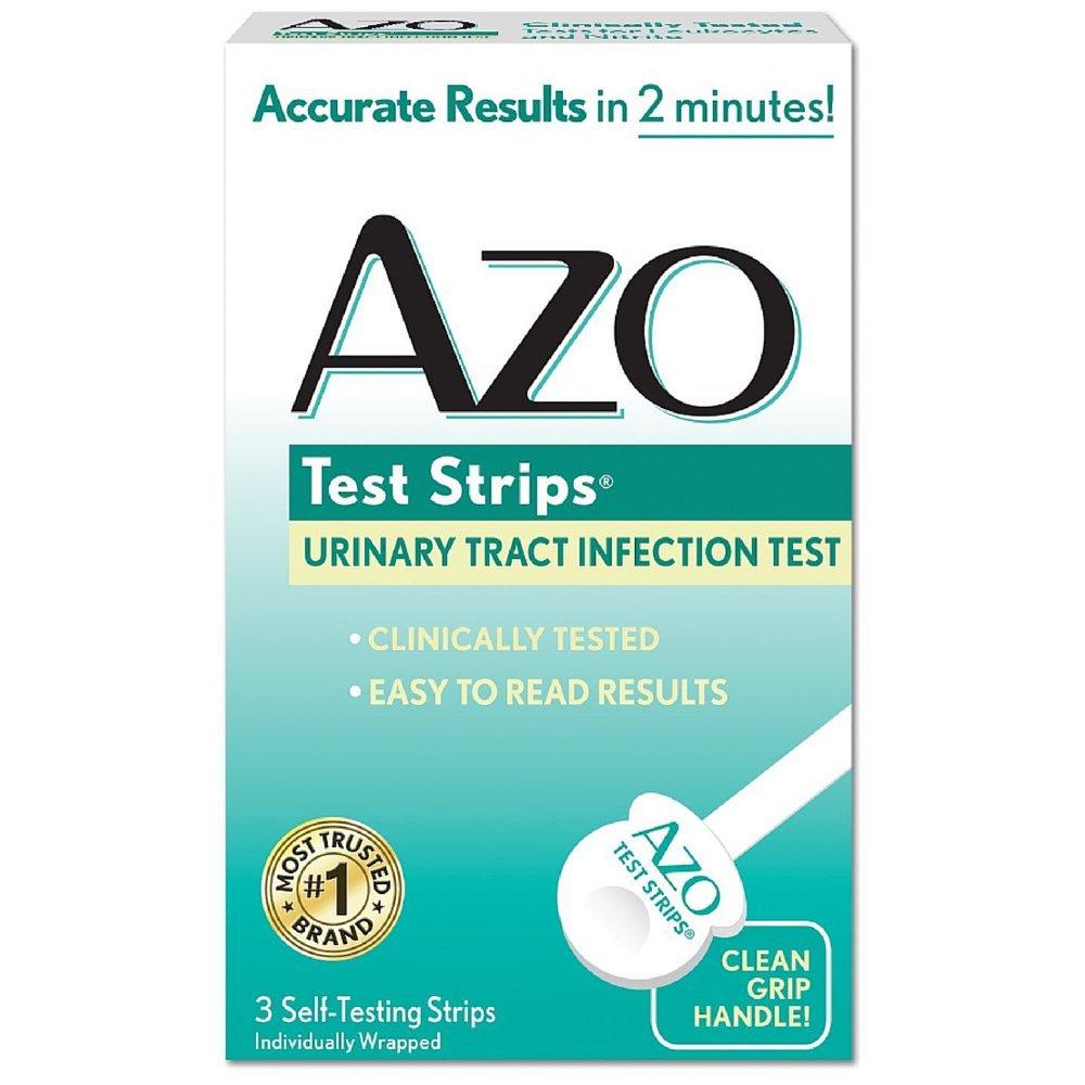 AZO Urinary Tract Infection Test Strips, 3-Count Boxes (Pack of 2)