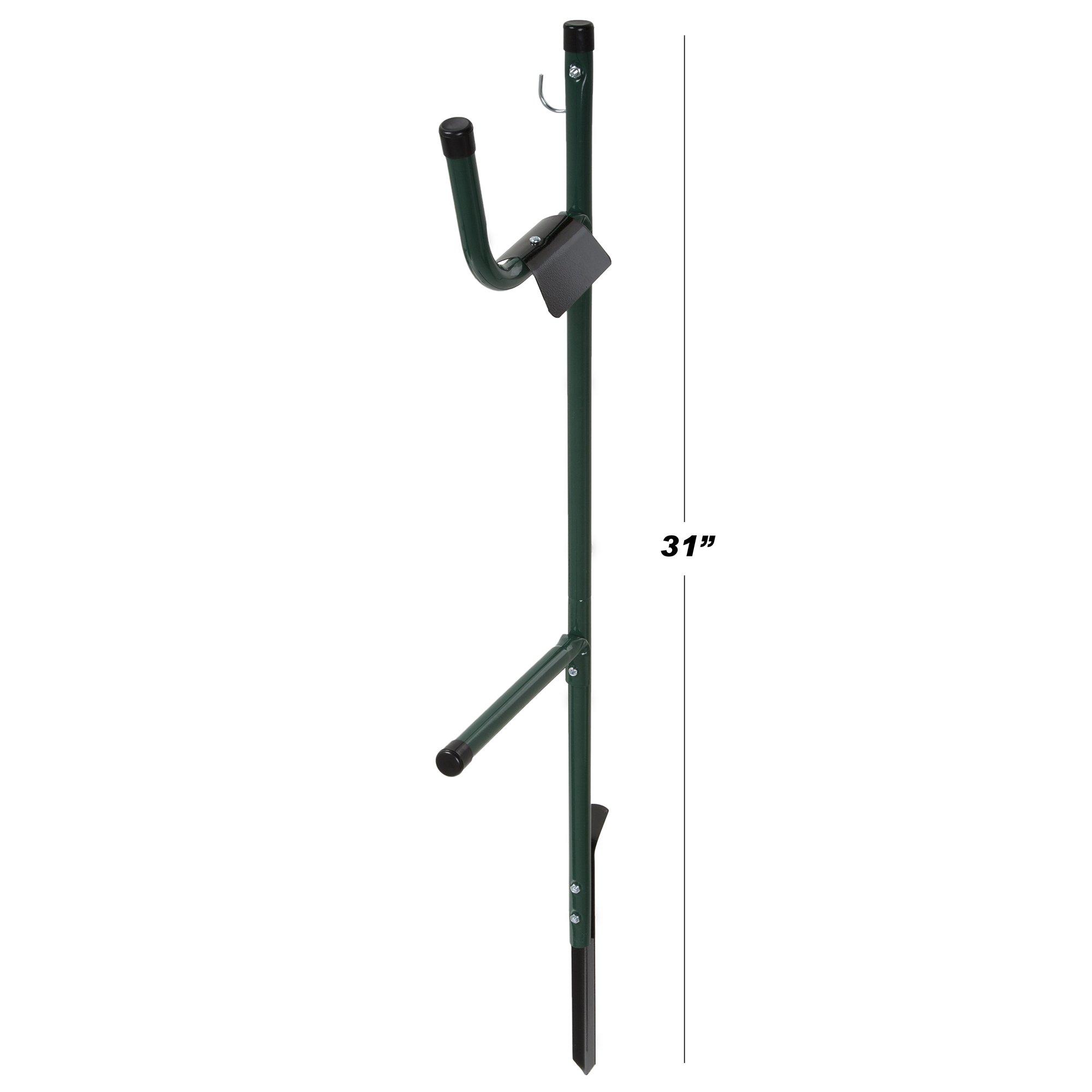 Water Hose Holder - Easy-to-Install Garden Hose Storage Metal Rack with Stake - Outdoor Freestanding Reel for Yard or Landscaping by Stalwart - Image 3