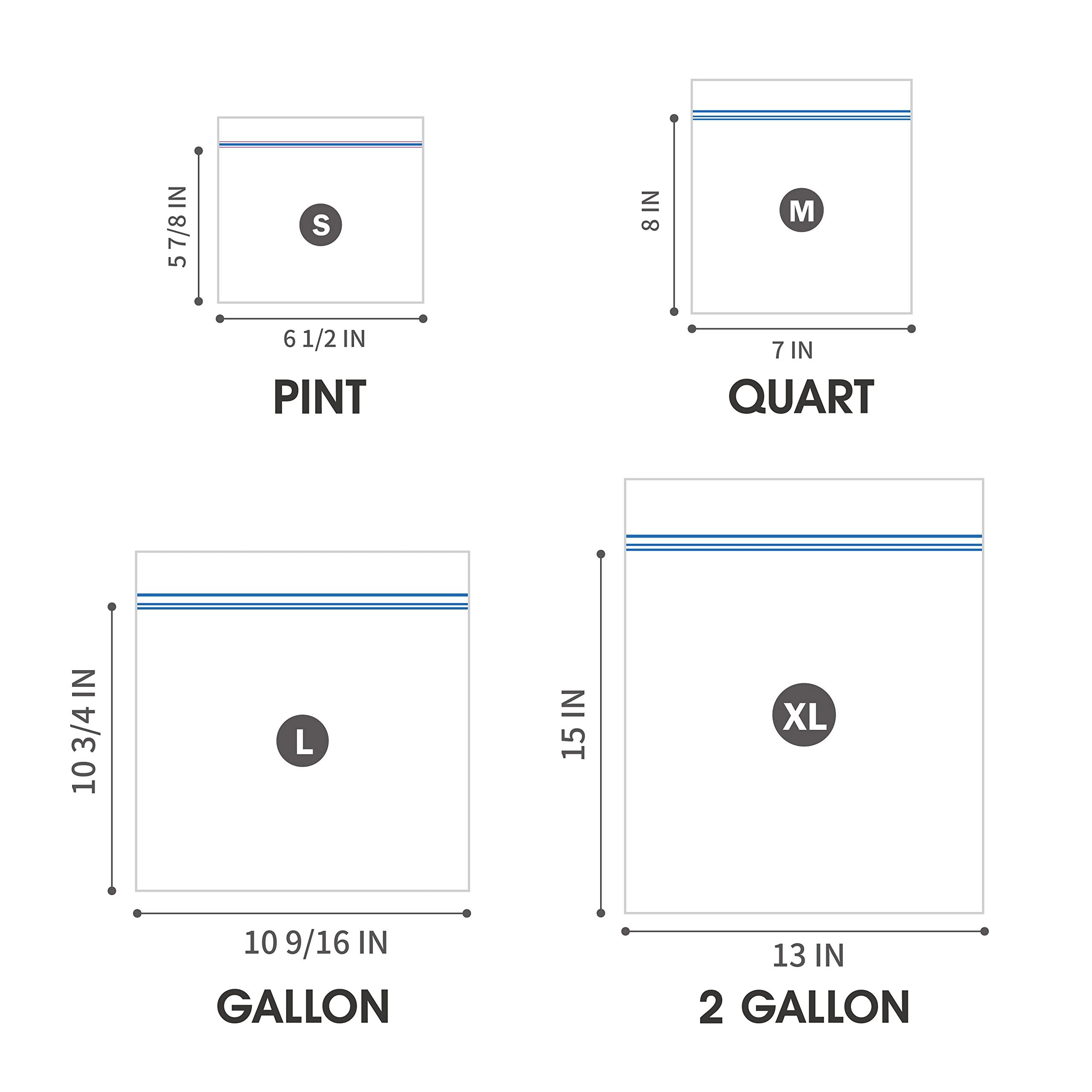 24/7 Bags- Gallon Zip Storage Bags, Case Pack 1200 Count, Double Zipper Seal, Easy Grip Open Tabs, Write-On Space, BPA-Free & Heavy Duty, 24 Boxes of 50 - Image 3