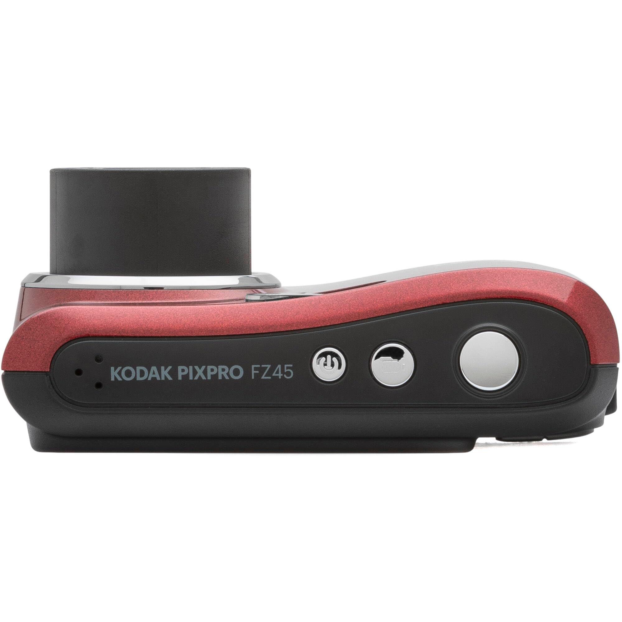 Kodak PIXPRO FZ45 16MP Digital Camera 4X Optical Zoom 27mm Wide Angle 1080P Full HD Video 2.7" LCD Camera (Red) + 64GB Card and Reader + Case + Memory Wallet + Tripod + Cleaning Bundle - Image 8