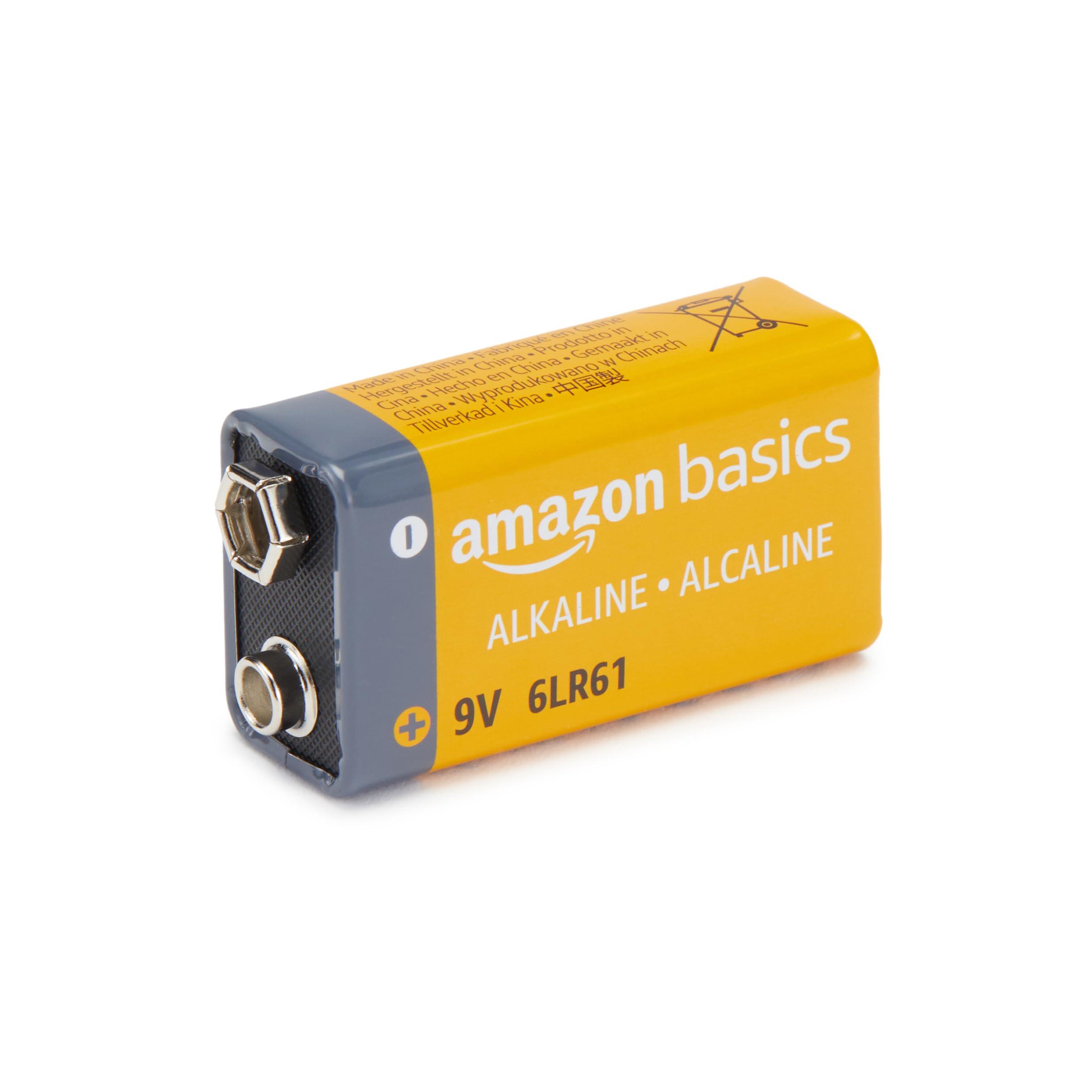 Amazon Basics 8-Pack 9V Alkaline Batteries, 5-Year Shelf Life - for Smoke/CO Detector, Electronics & Audio - Image 2