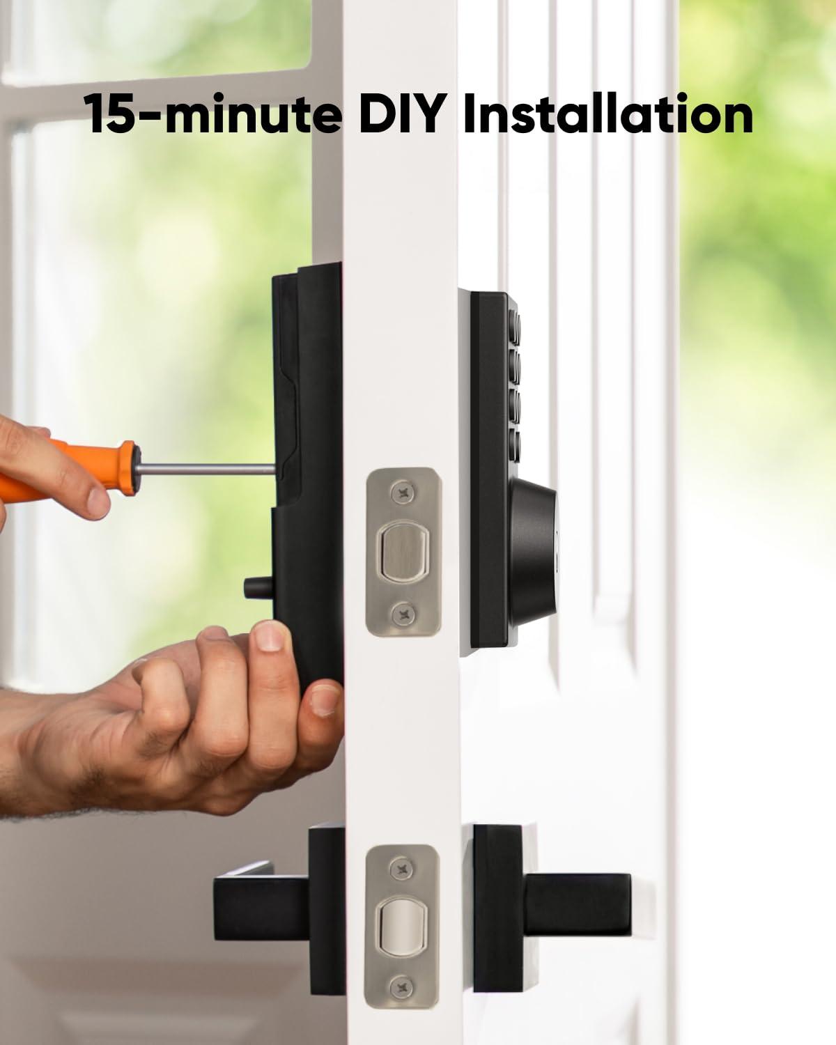 eufy Security Smart Lock C30, Keyless Entry, Built-in WiFi Deadbolt for Front Door, No Bridge Required, Easy Installation, App Remote Control, Auto Lock - Image 6