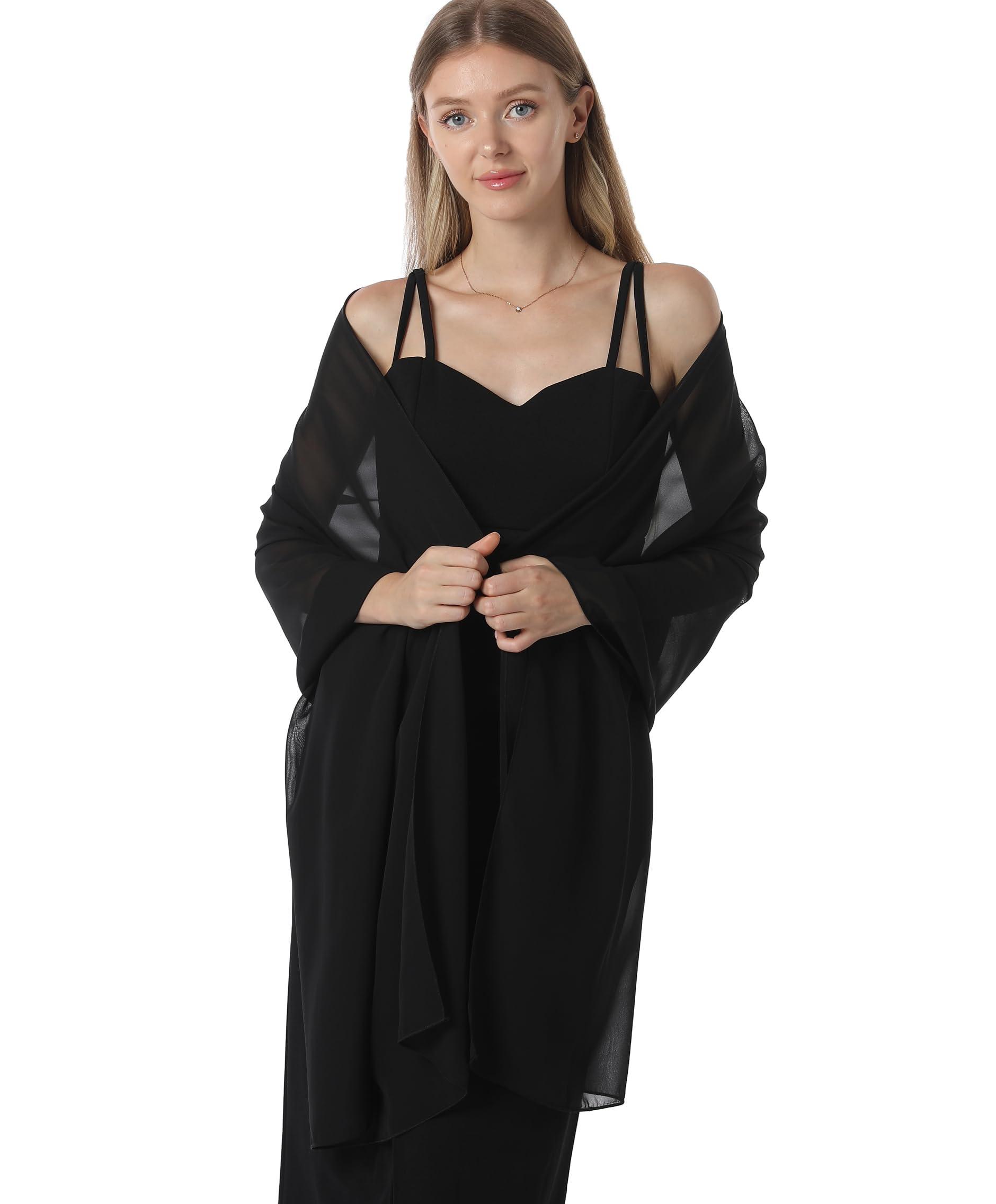 Chiffon Shawls and Wraps for Evening Dresses Women Elegant Soft Scarf Bridal Scarve Wedding Stole - Image 5