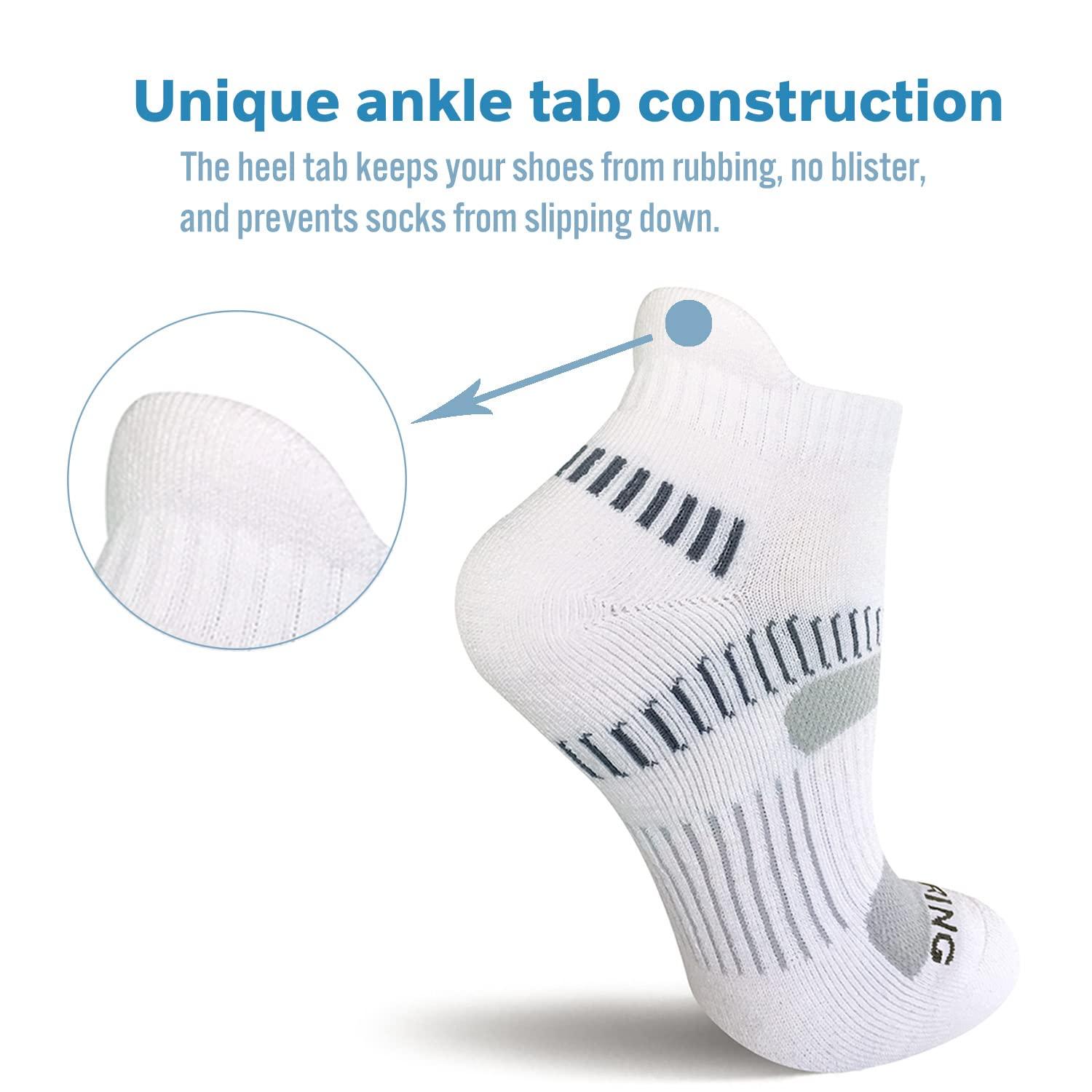 BERING Women's Athletic Running Cushioned Ankle Socks (6 Pairs) - Image 3