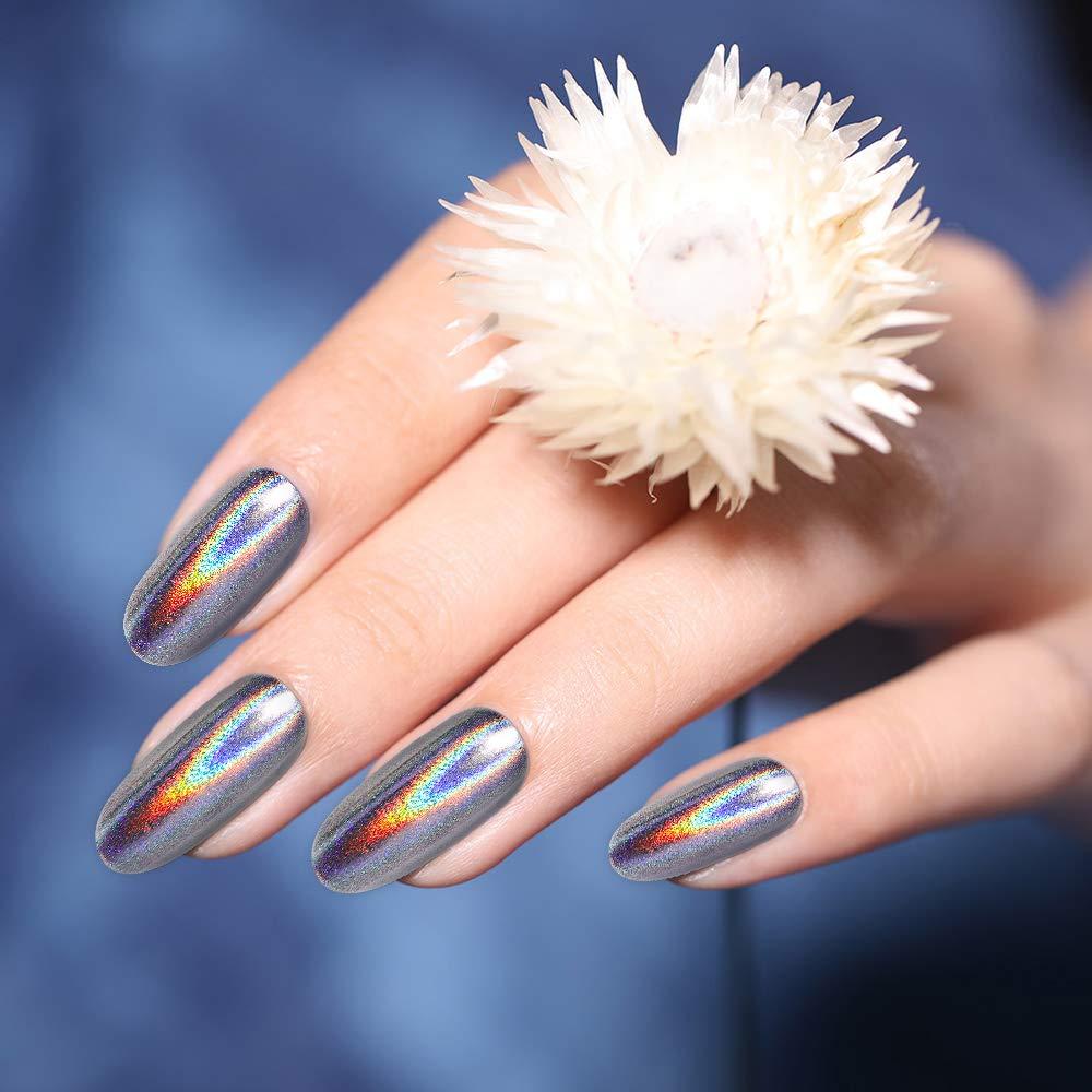 Artdone 16 Jars Chrome Nail Powder Nail Art Fimo Striping Tape Lines Decoration Metallic Mirror Effect Holographic Aurora Chameleon Pigment Powder 1g/Jar Pearl for Resin Craft & Nail Art - Image 2