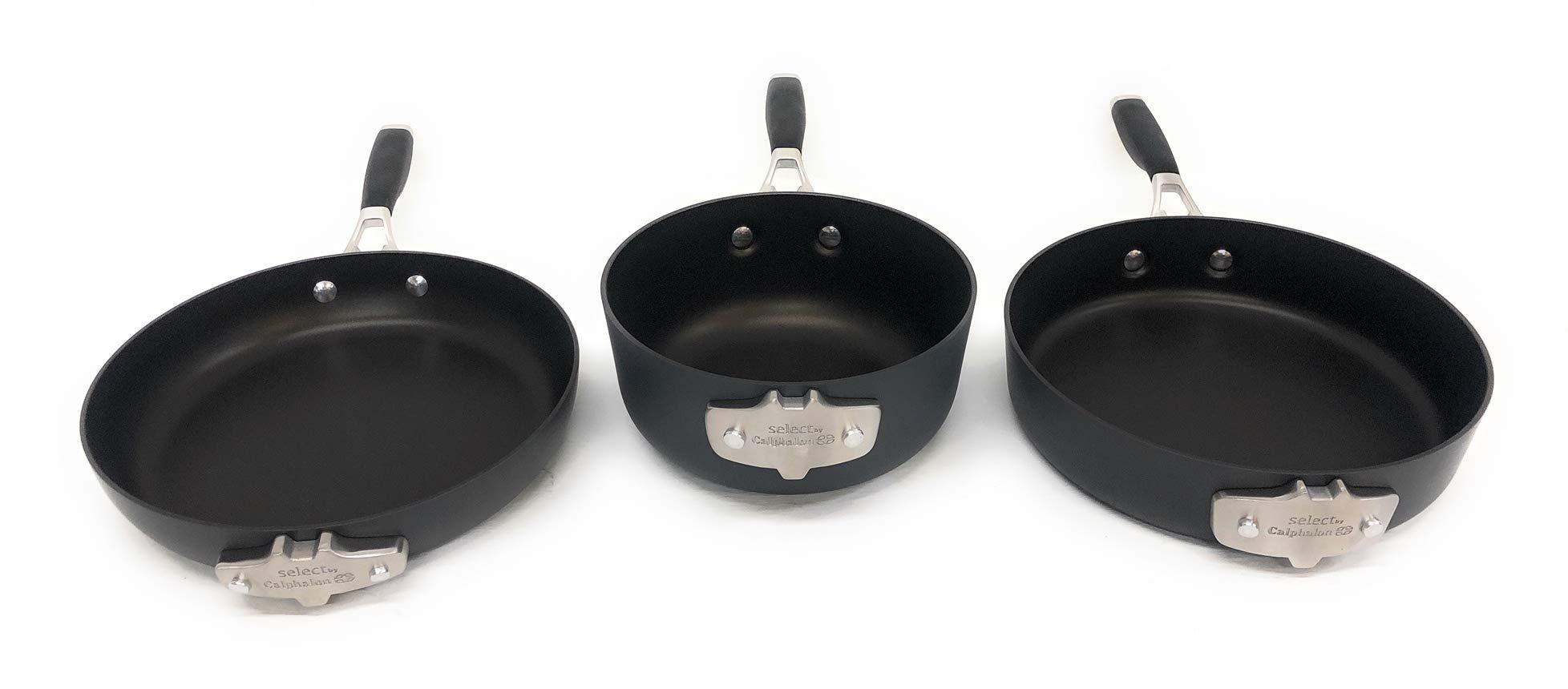 Calphalon Select 9pc Space Saving Hard-Anodized Nonstick Cookware Set - Image 3