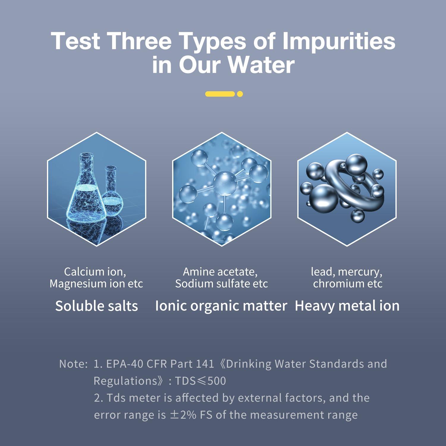 2025 All-New 4 in 1 Tds Meter Digital Water Tester - Accurate and Reliable TDS EC & Temp(°C,°F) Meter - 0-9990ppm - Professional Testing for Drinking Water, RO/DI System, Aquariums etc - Image 7