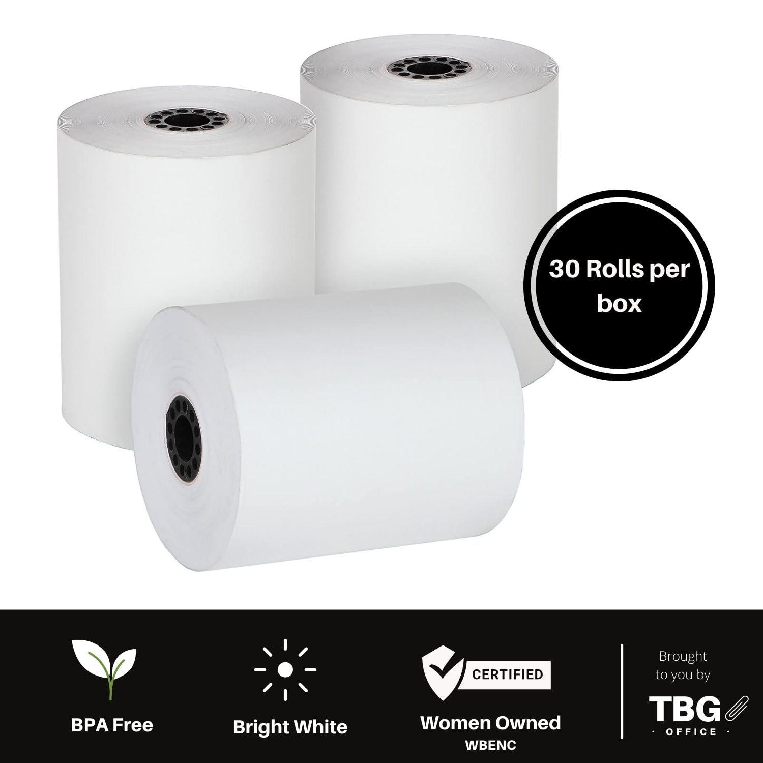 3 1/8” x 230' Thermal Paper Rolls - BPA FREE – MADE IN USA - Receipt paper rolls – Point of Sale Cash Register - Thermal printer paper - Credit Card Paper - for POS systems (1 Case - 30 Rolls) - Image 3