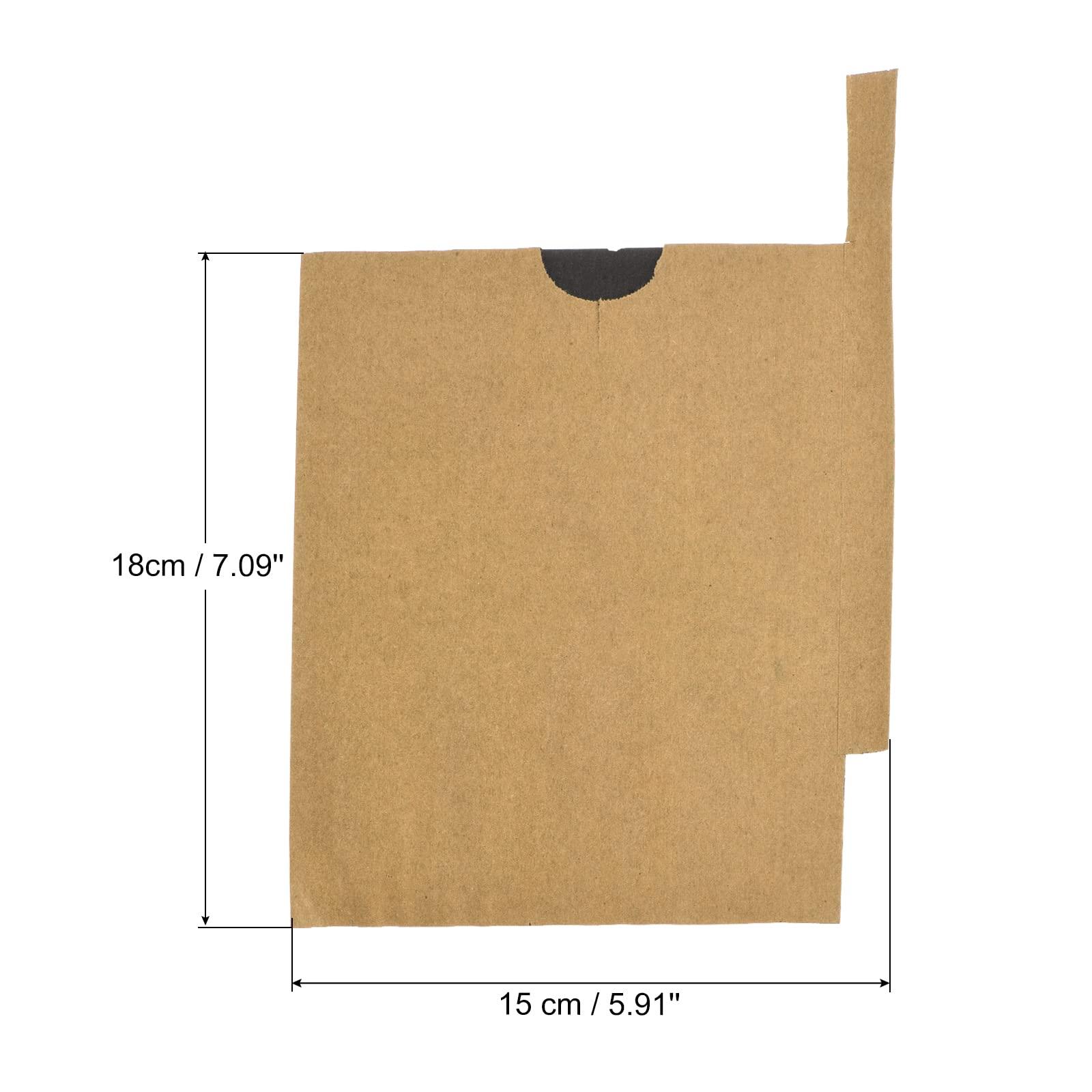 MECCANIXITY Fruit Protection Bags 18x15cm Paper Fruit Cover Bags for Fruit Flower Protecting Yellow/Black Pack of 100 - Image 2