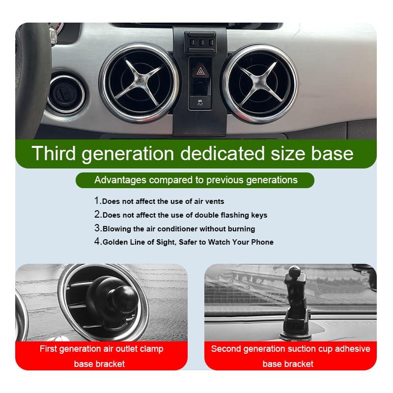 Car Phone Holder for Mercedes-Benz GLK-Class Auto Accessories [Only for 2013-2015 Benz GLK Class] [Auto Lock Hands Free Cell Phone Mount Car fits for iPhone & All Smartphones] - Image 2