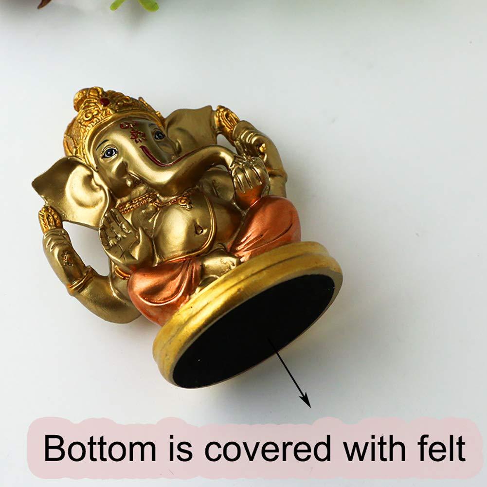 Indian God Lord Ganesha Statue - 5" H Hindu God Ganesh Idol for Diwali Gifts Meditation Yoga Room Altar Decoration Home Temple Mandir Pooja Item - Image 6