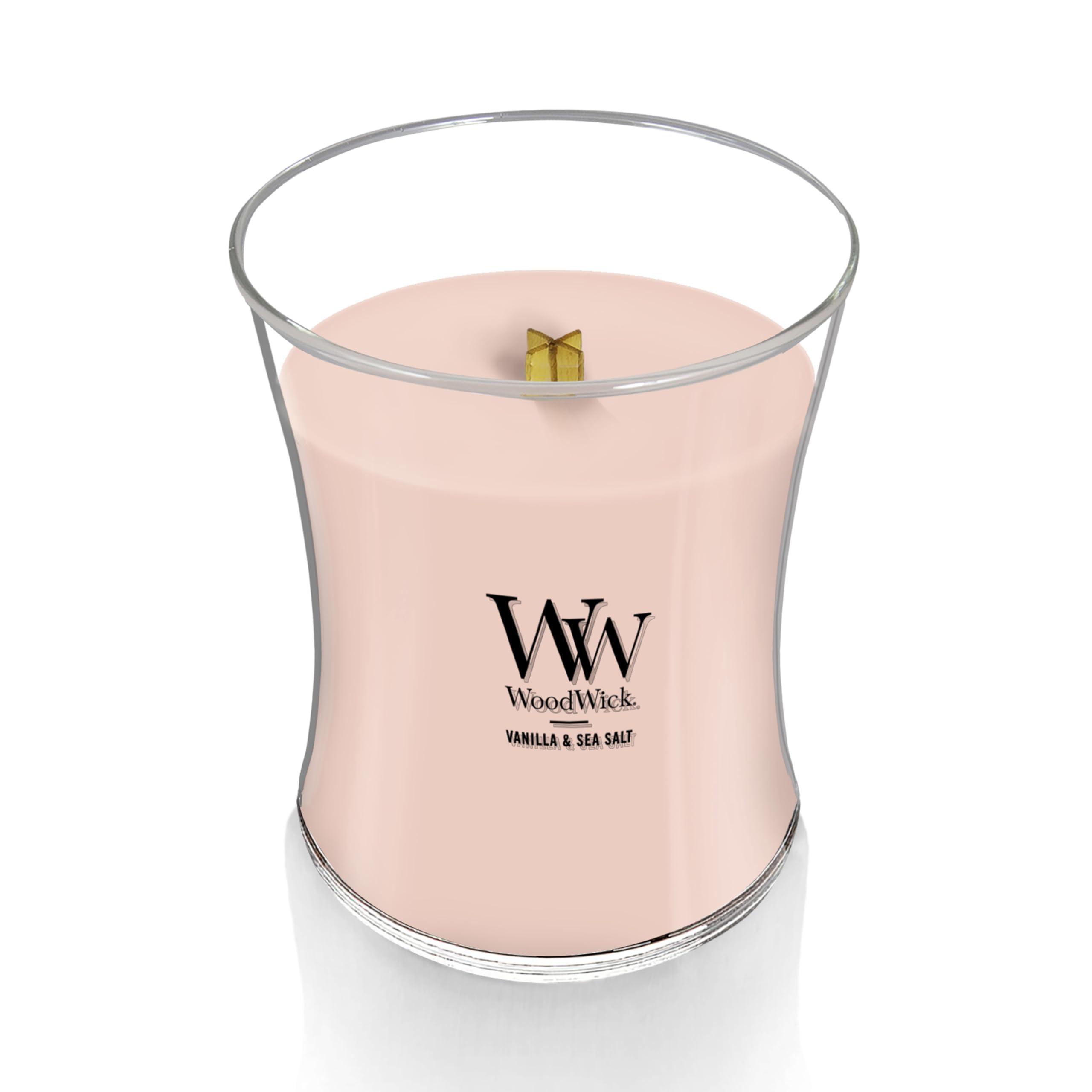 WoodWick Medium Hourglass Candle Vanilla Sea Salt Scented Premium Soy-Blend Wax Pluswick Innovation Wood Wick Ideal for Gifting or Home Decor - Image 3