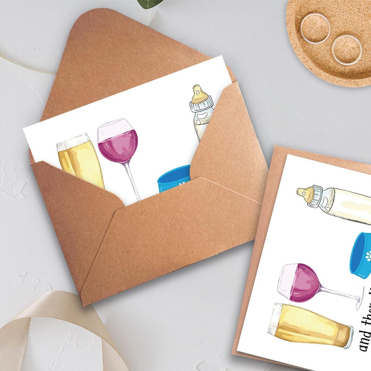 Hqulpr Lovely Baby Shower Congratulations Card - Funny New Born Card for Pregnant Couple, Parents - Image 5