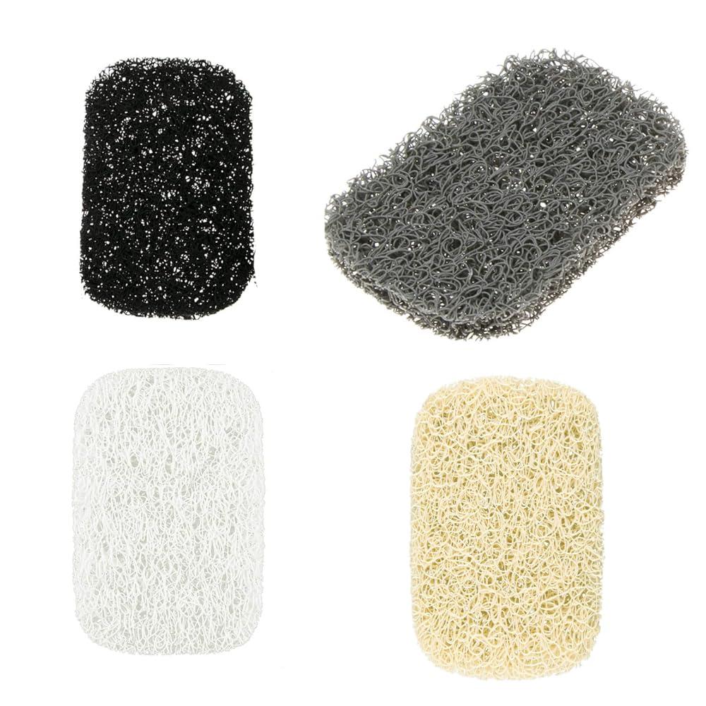 Snowkingdom 4 Pack Assorted Soap Saver Holder for Bar Soap Shower Bathroom Dish Self Draining Lift Pad Porous Construction air circulate 2.9" x 4.5" PVC BPA-Free Non-Slip Durable - Image 4