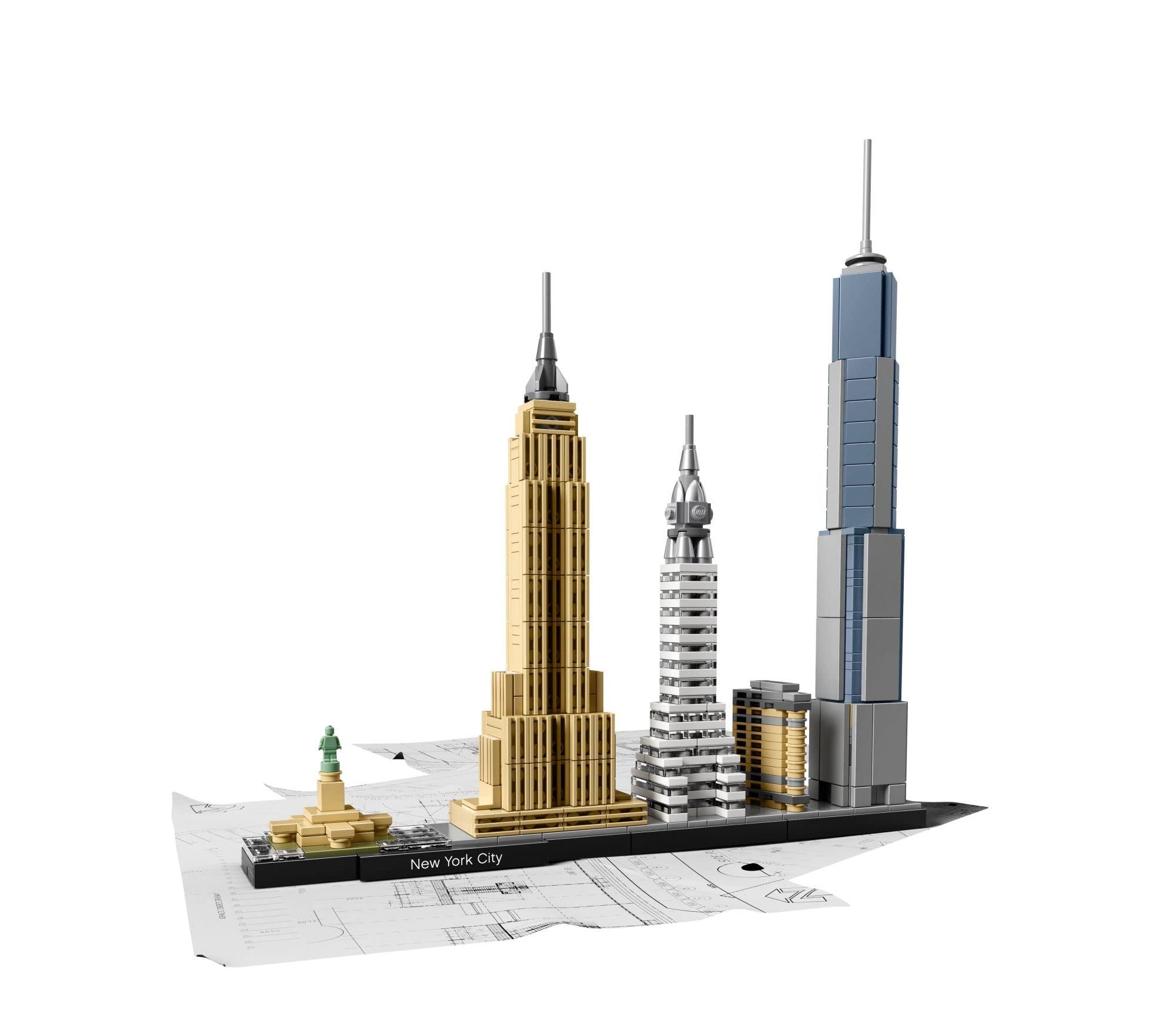 LEGO Architecture New York City 21028, Build It Yourself New York Skyline Model Kit for Adults and Kids (598 Pieces),Multicolor - Image 6