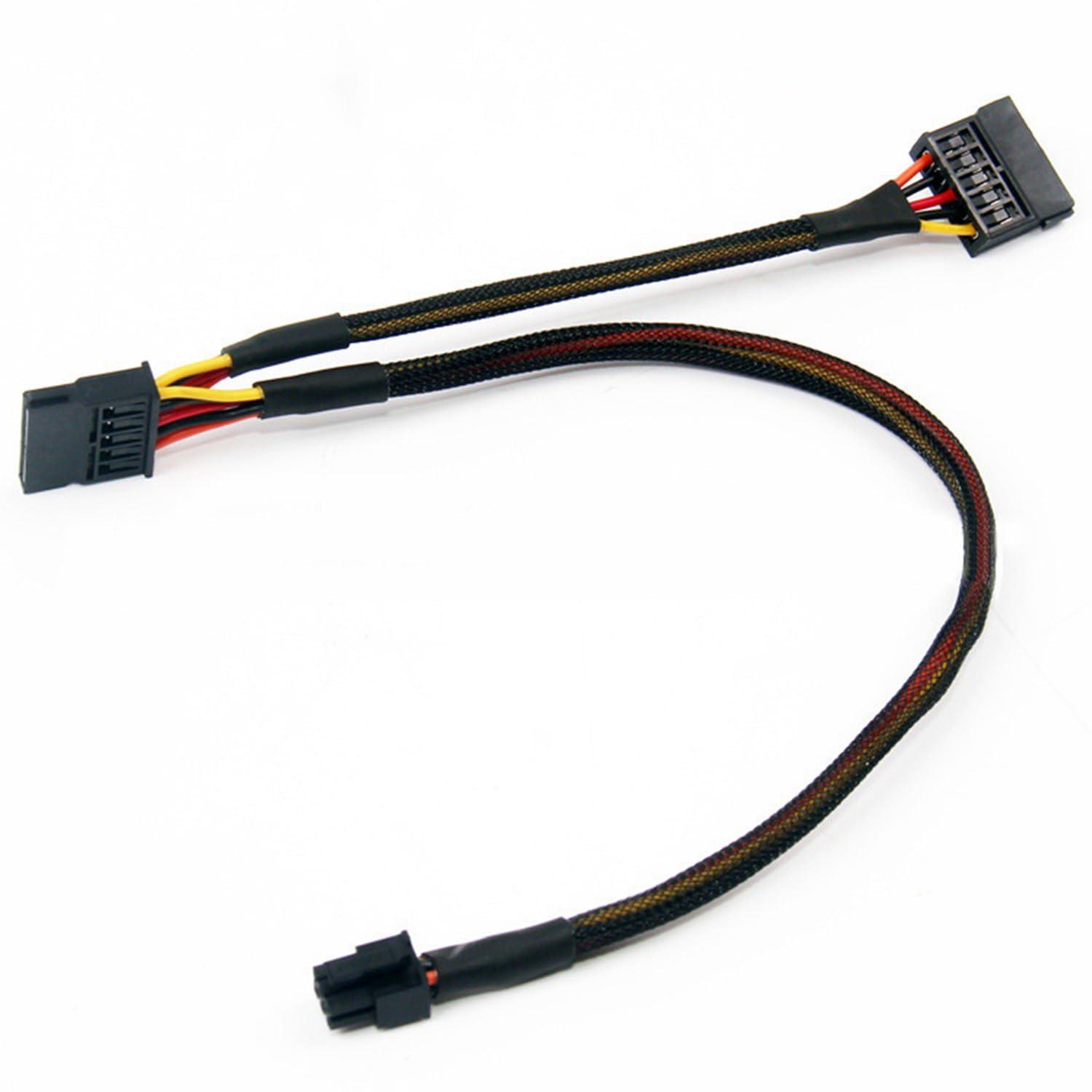 ALINNA SATA 15 Pin x2 to Mini 6 Pin ATX Cord Compatible with Dell Inspiron 3653 3650 HDD SATA Power Cable 12inch/30cm - Image 5