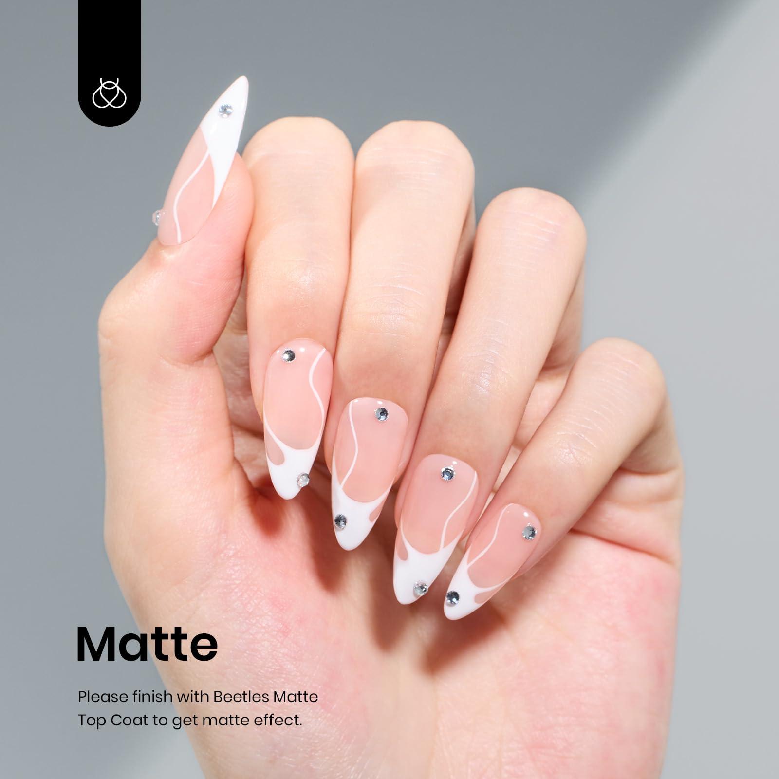 Beetles White Gel Nail Polish,15ml Summer Soak Off UV Gel Polish French Nail Art Manicure Salon DIY Design at Home Gift for Woman - Image 4