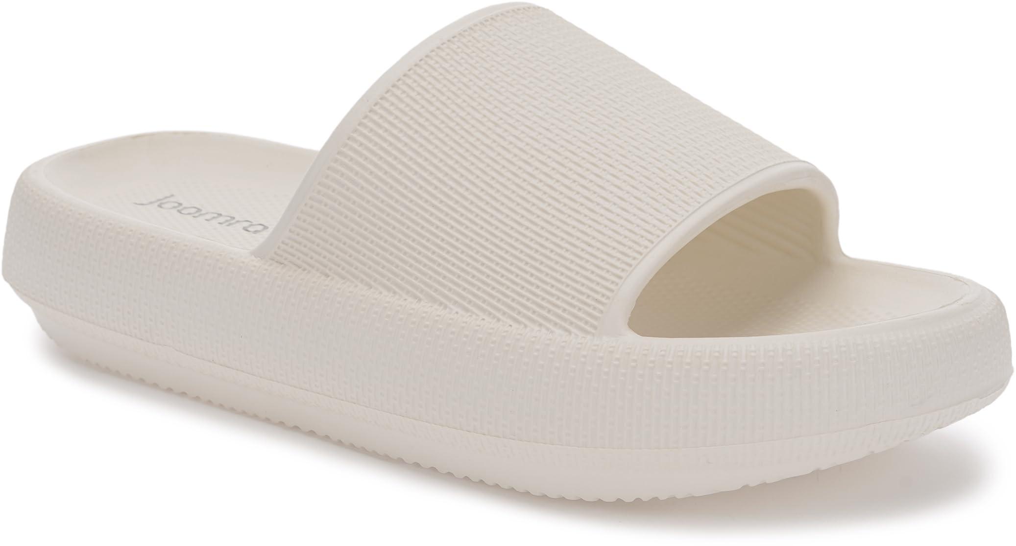 Joomra Pillow Slippers for Women and Men Non Slip Quick Drying Shower Slides Bathroom Sandals | Ultra Cushion | Thick Sole