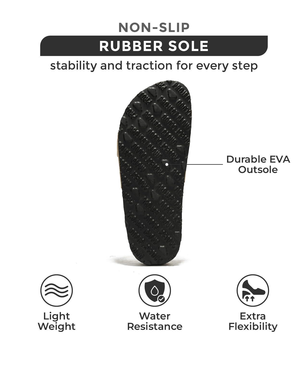 Project Cloud Genuine Leather Sandals Women Dressy Summer Beach Essentials - Flip Flops & Slides with Memory Foam Insole Womens Sandals Comfortable Footwear - Image 4