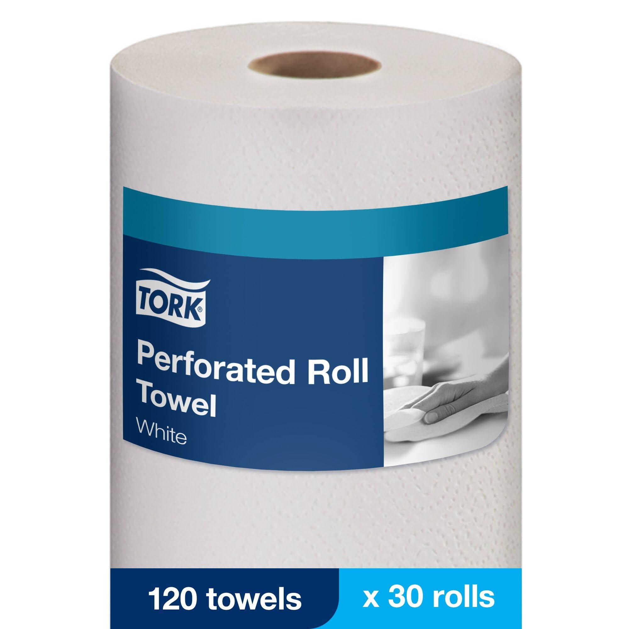 Tork Handi-Size Perforated Roll Towel White, Certified Compostable, 30 x 120 Towels, HB9201 - Image 2
