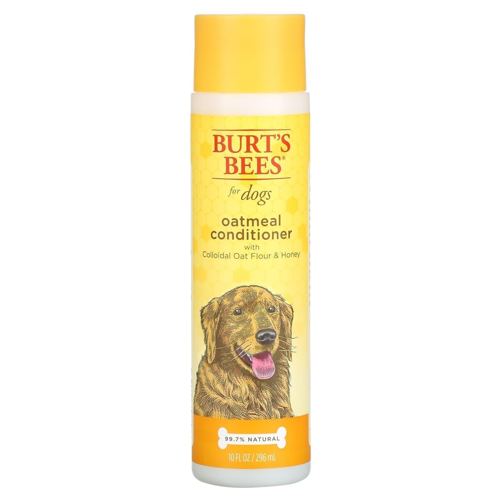 Burt's Bees for Pets Oatmeal Dog Conditioner with Colloidal Oat Flour and Honey, 95% Natural Origin Formulas, Gentle Dog Conditioner, Best Dog Conditioner for Itchy Dogs, 10 oz