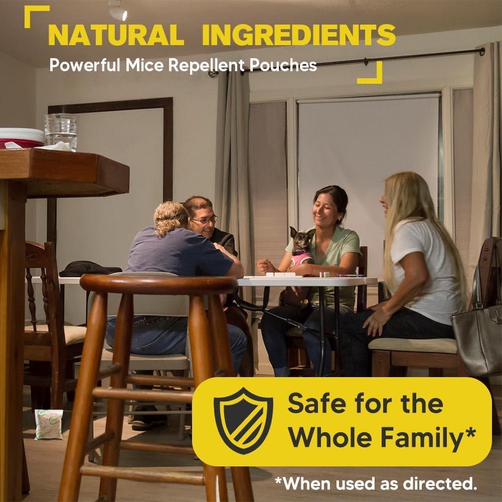 Mice Repellents Indoor, Mouse Repellent Outdoor, Rat Repellent for House, Extra-Strength Peppermint Repel Mice and Rats from Nesting&Freshen Air in Car/RV, Rat Deterrent Indoor, Get Rid of Mice-12P - Image 2