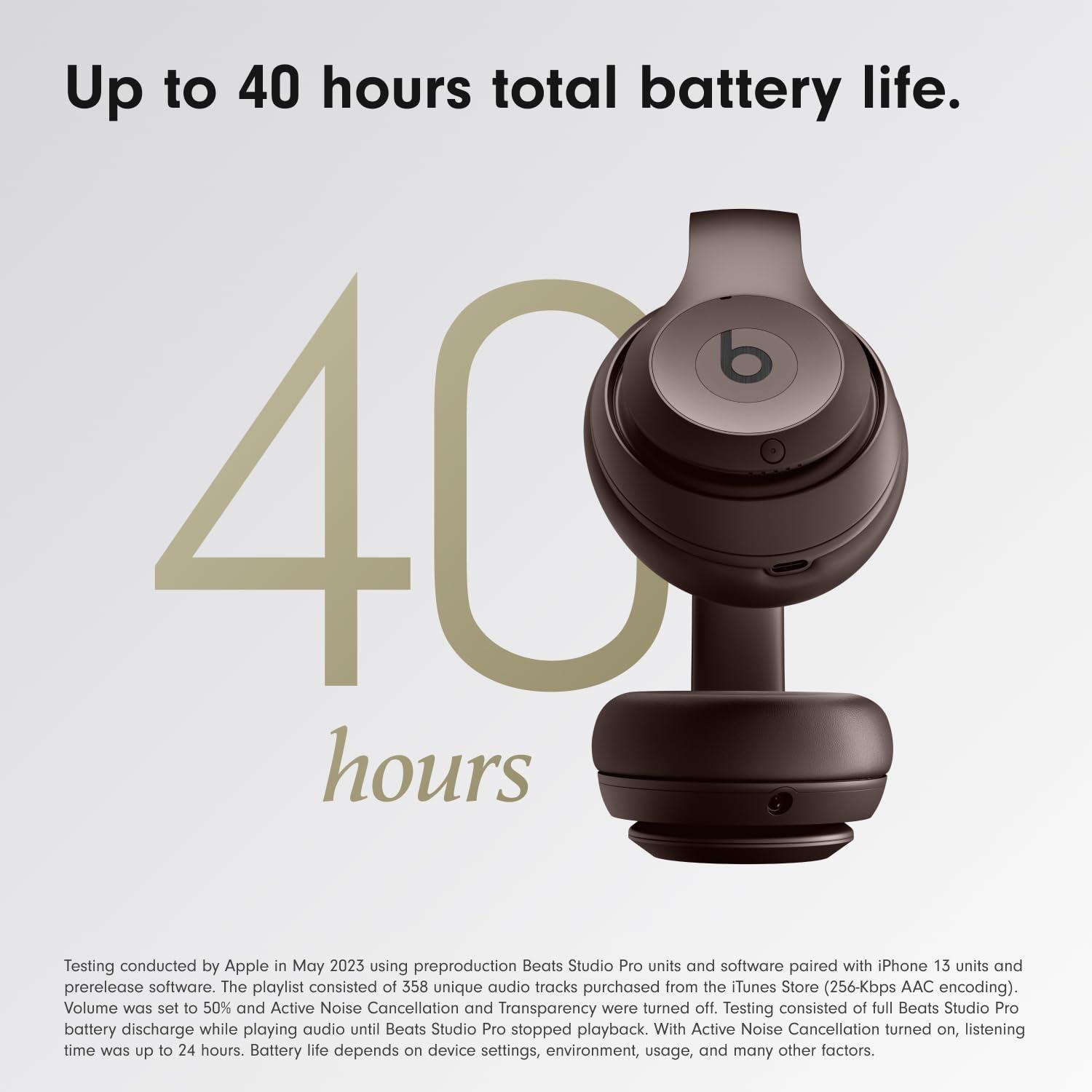 Beats Studio Pro - Wireless Bluetooth Noise Cancelling Headphones - Personalized Spatial Audio, USB-C Lossless Audio, Apple & Android Compatibility, Up to 40 Hours Battery Life - Deep Brown - Image 4
