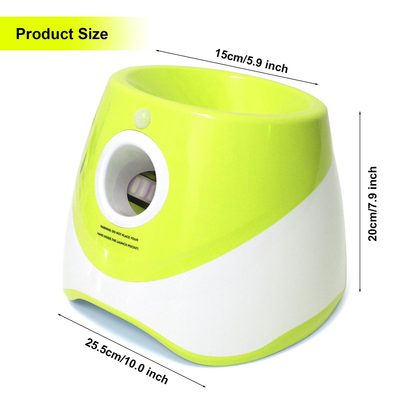 Jovani Automatic Dog Launcher, 10-30ft Fetch Machine for Small Dogs, Indoor/Outdoor, 9 Tennis Balls (2in), Yellow-Green - Image 2
